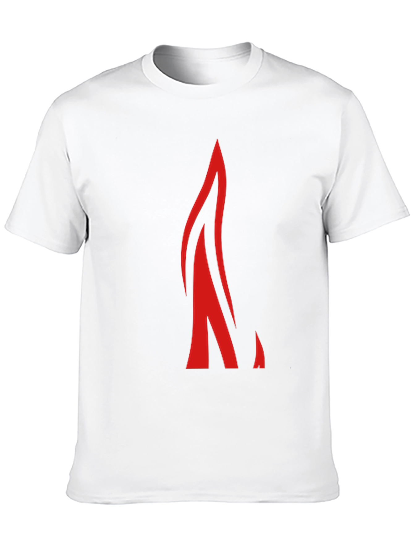 Black Bold Red Flame Graphic Black T-Shirt view 10