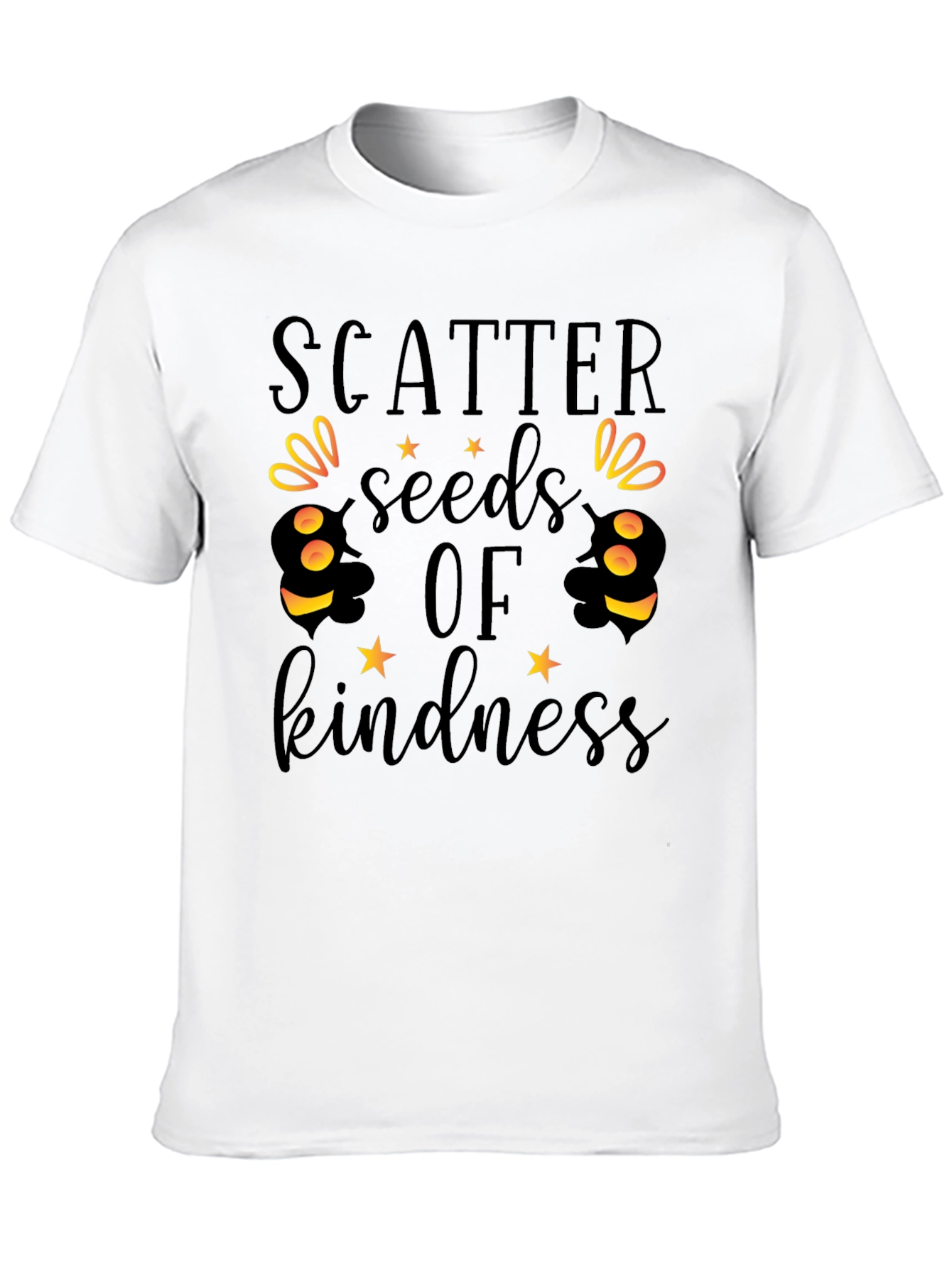 Black Scatter Seeds of Kindness Graphic Tee view 10