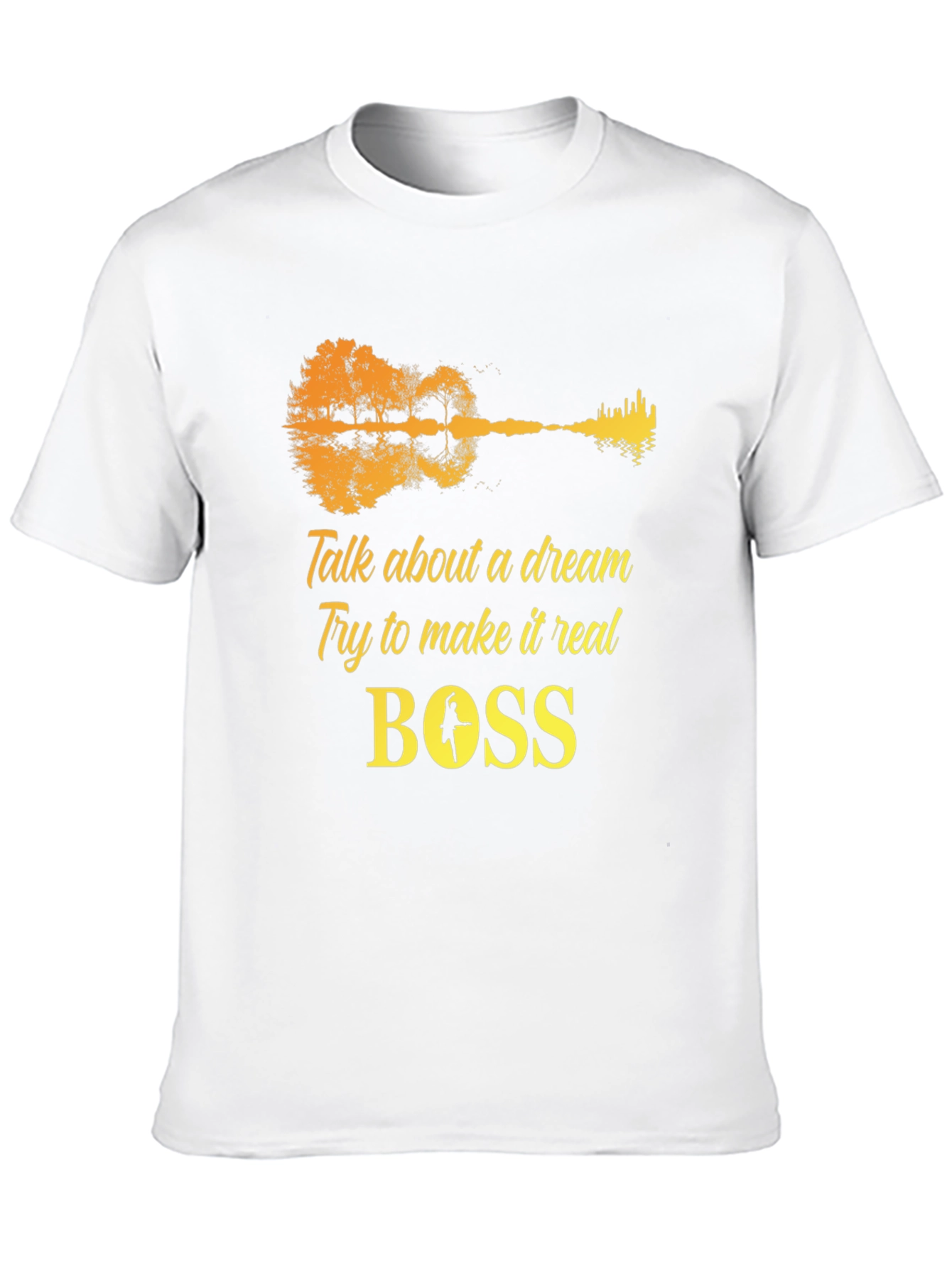 Black Dream Guitar T-Shirt - Black Cotton Graphic Tee view 10