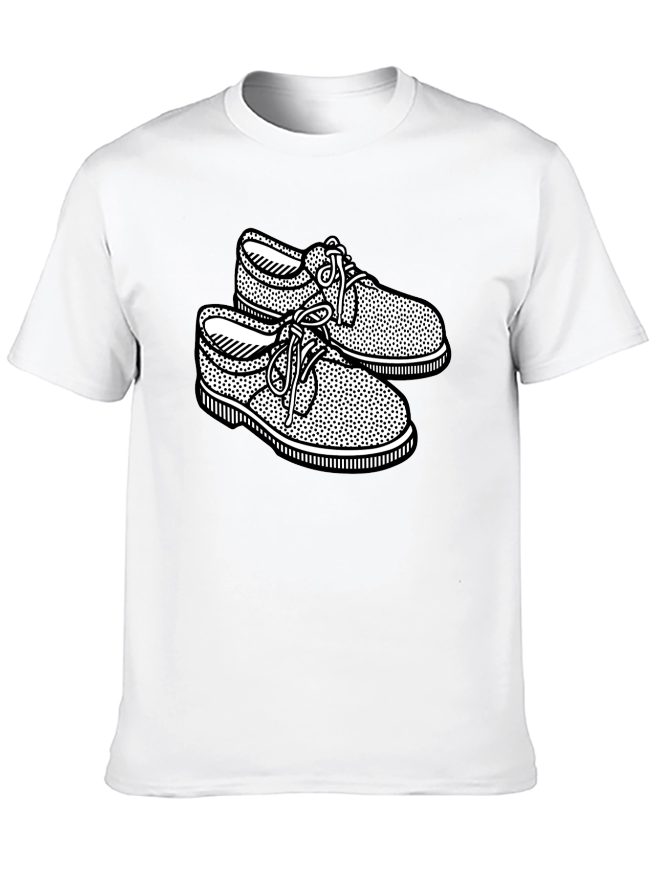 Black Retro Shoes Graphic Black T-Shirt view 10