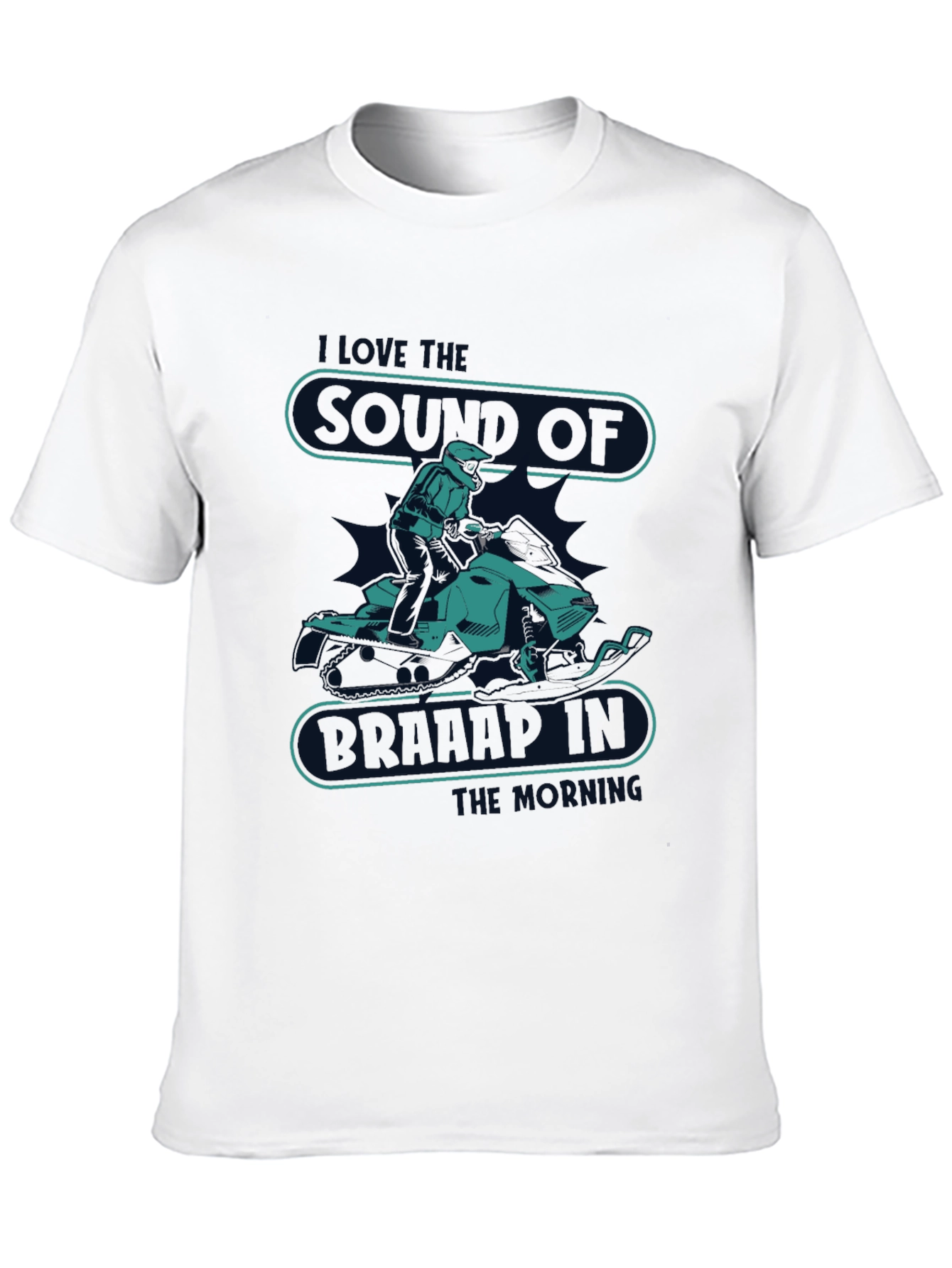 Black Snowmobile T-Shirt - I Love The Sound view 10