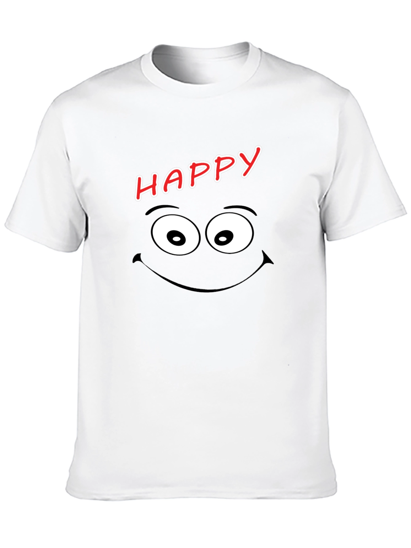 Black Happy Face Graphic Tee - Men's Black T-Shirt view 10