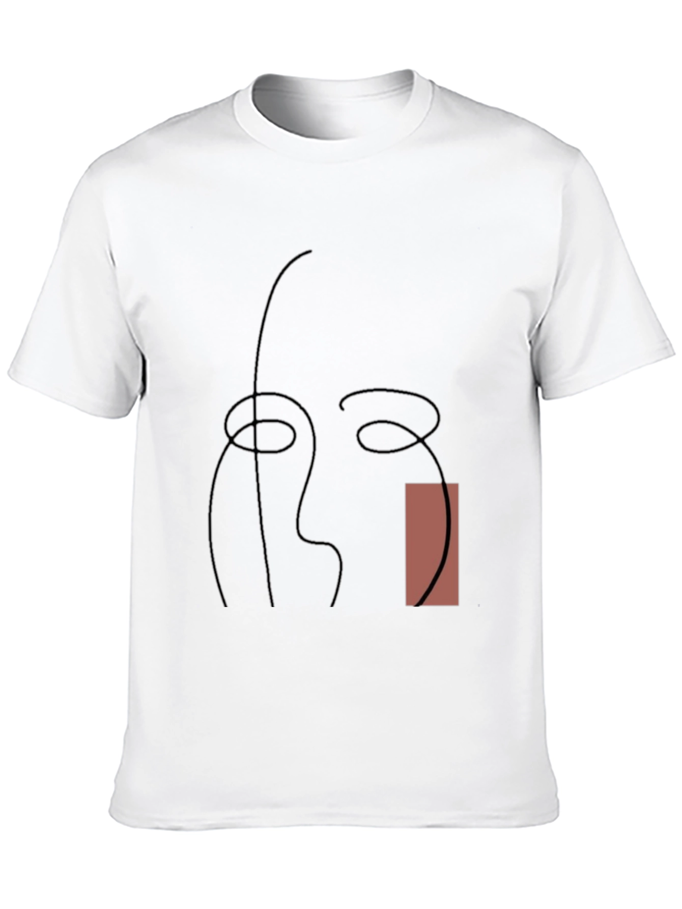Black Abstract Line Art Graphic Tee - Modern Style view 10