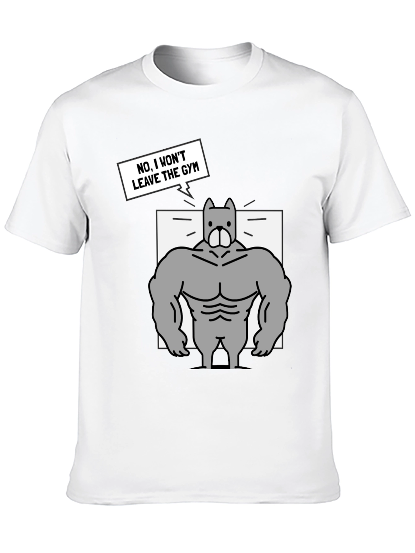 Black Gym Dog Graphic T-Shirt - Funny Workout Tee view 10