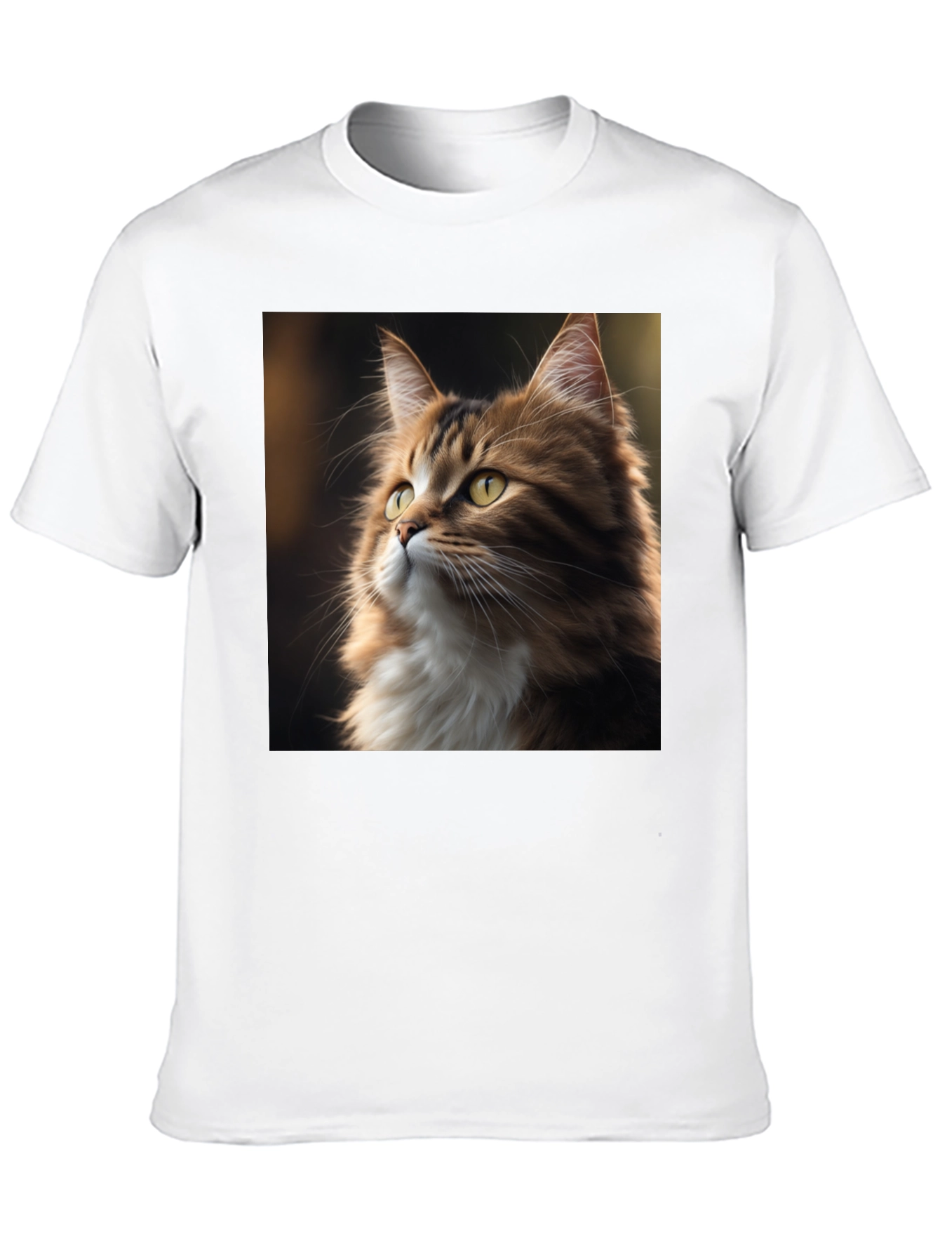 Black Cat Portrait Graphic Tee - Unisex Black T-Shirt view 10