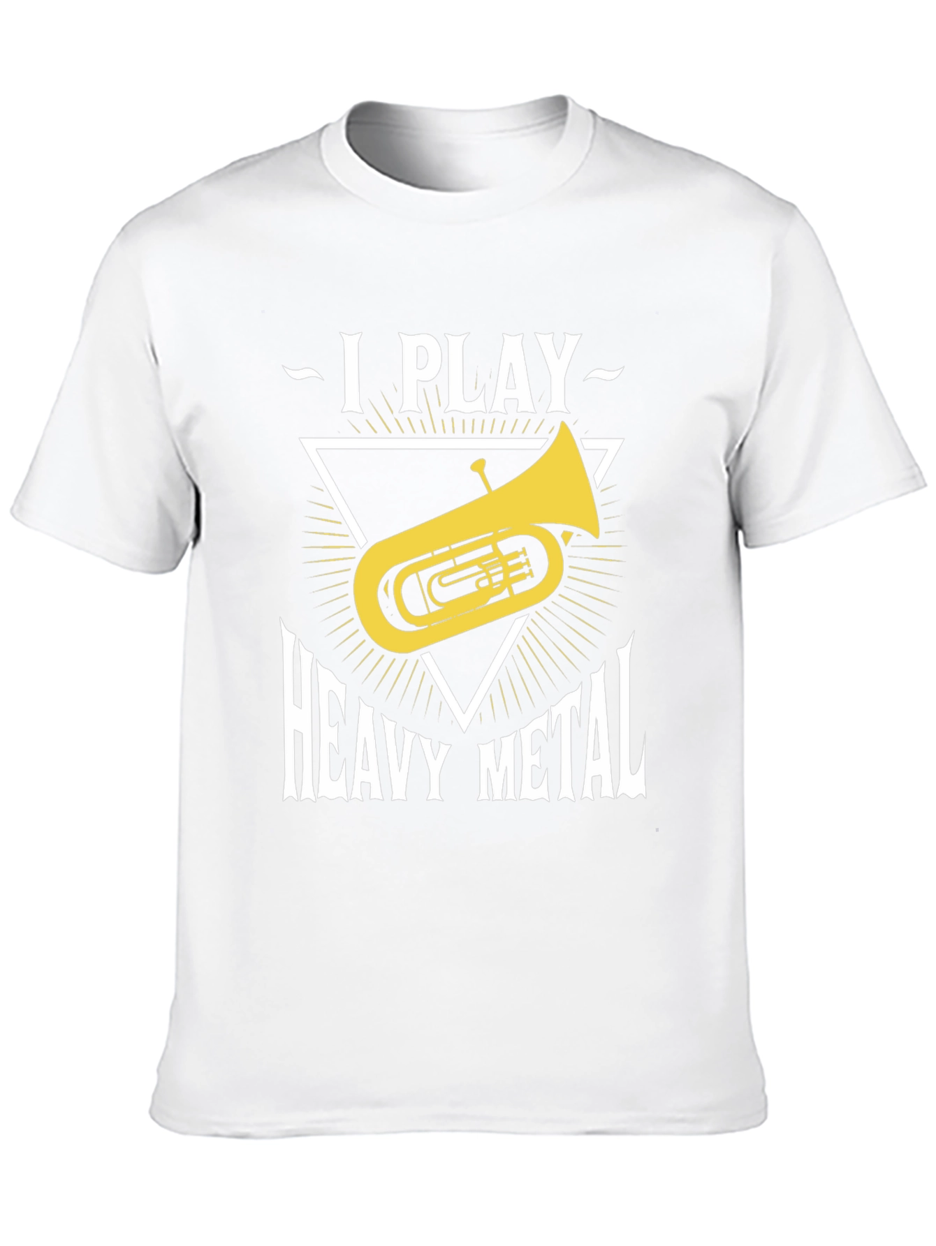 Black I Play Heavy Metal Tuba T-Shirt view 10