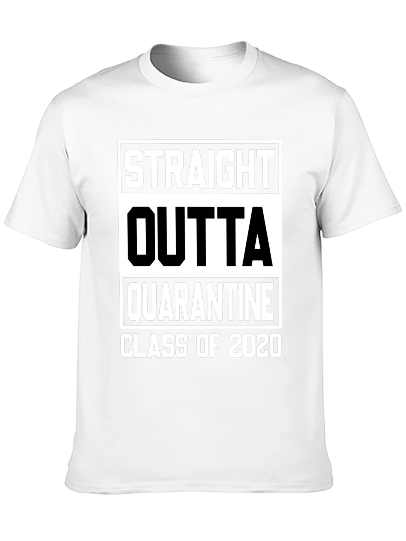 Black Straight Outta Quarantine Class of 2020 T-Shirt view 10