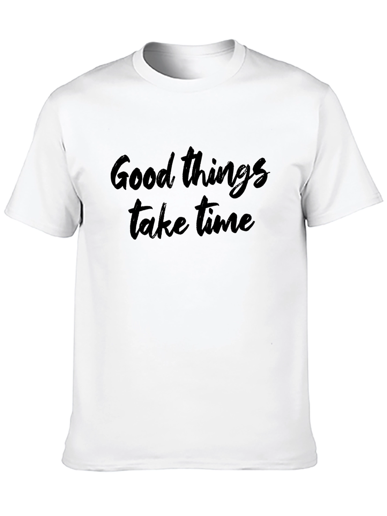 Black Good Things Take Time Black T-Shirt view 10