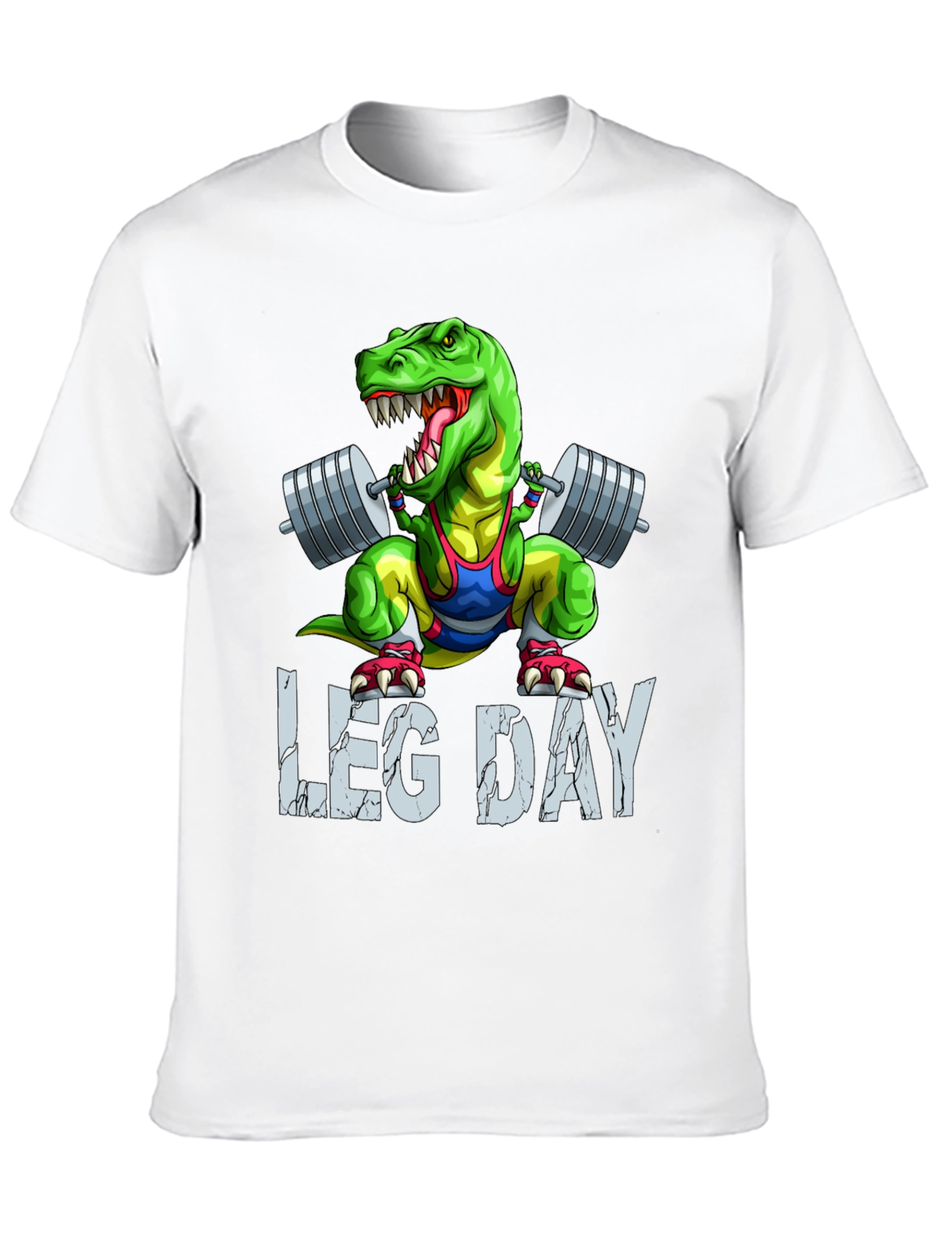 Black Dino Leg Day T-Shirt: Funny Gym Workout Tee view 10