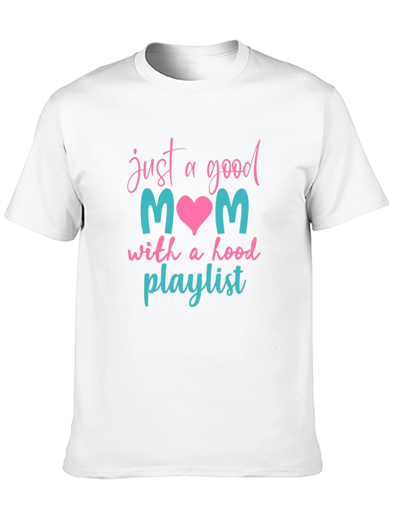 Black Good Mom Hood Playlist Tee view 10