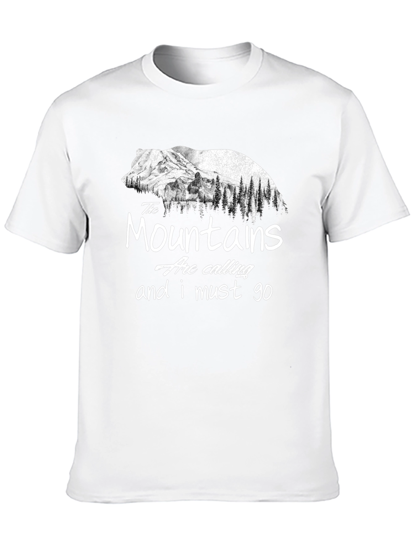 Black Mountains Calling Black Graphic Tee view 10