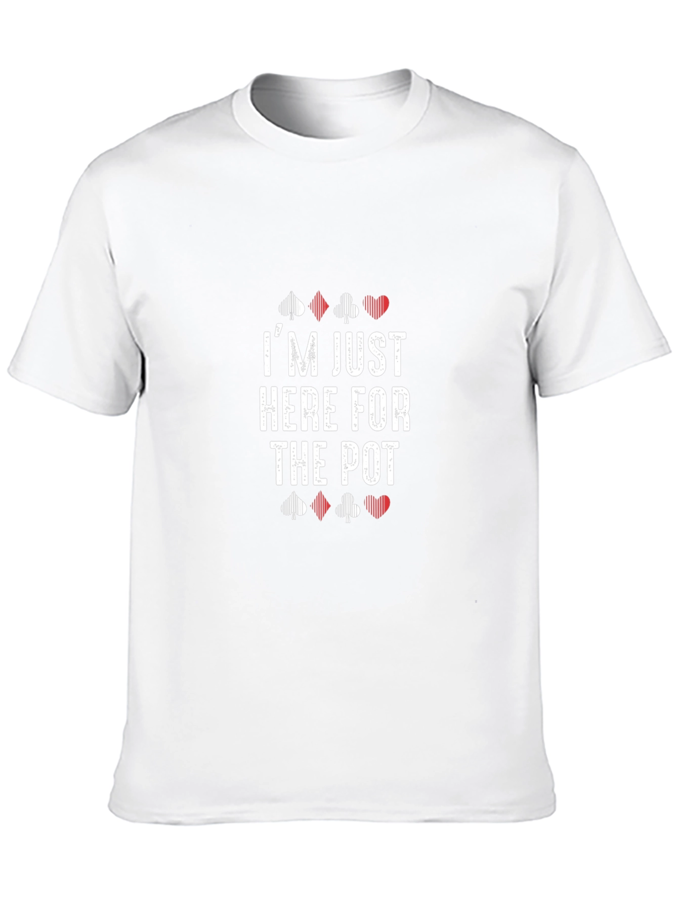 Black Poker Player T-Shirt - I'm Just Here For The Pot! view 10