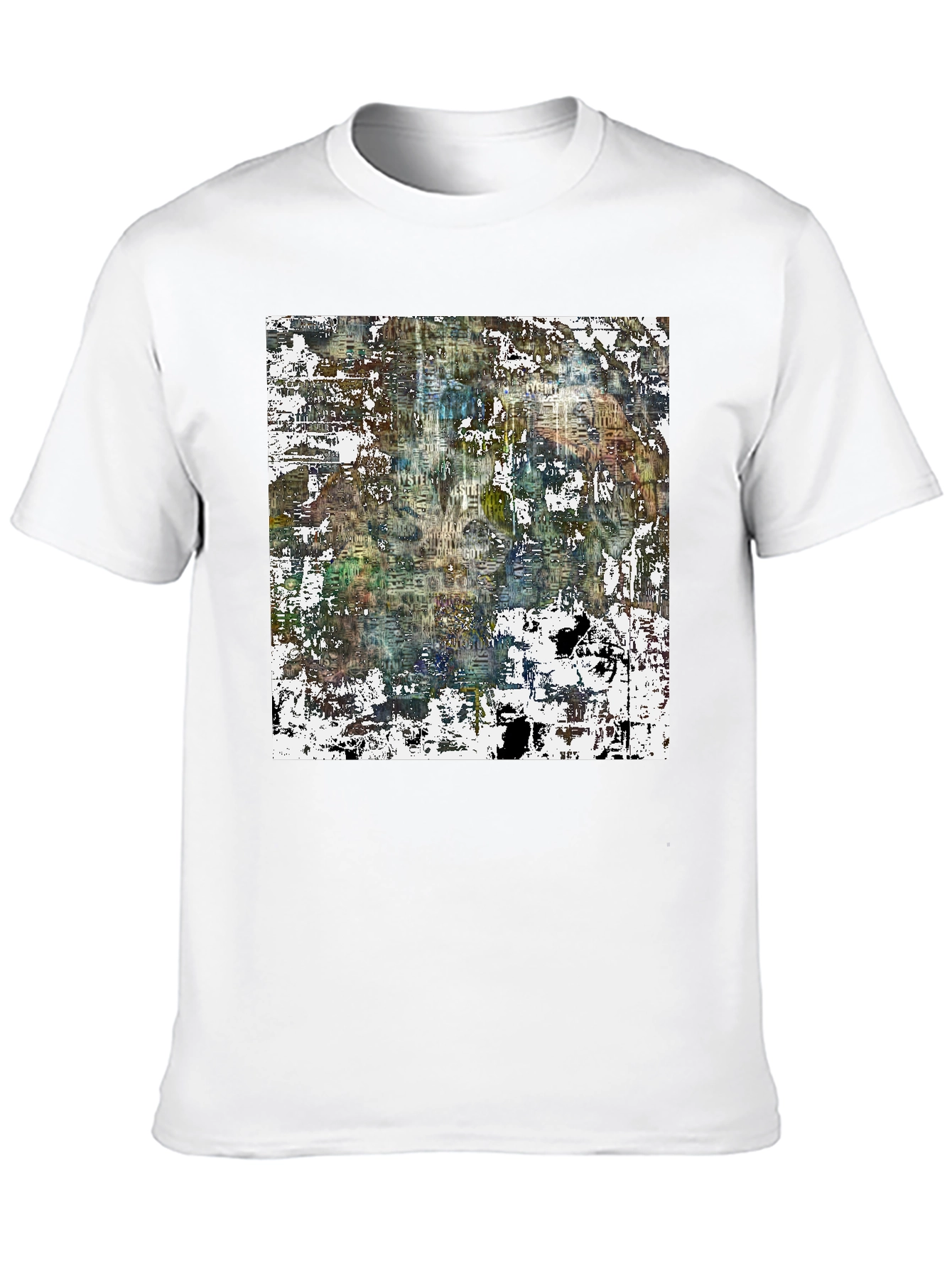 Black Abstract Art Print Black Tee view 10
