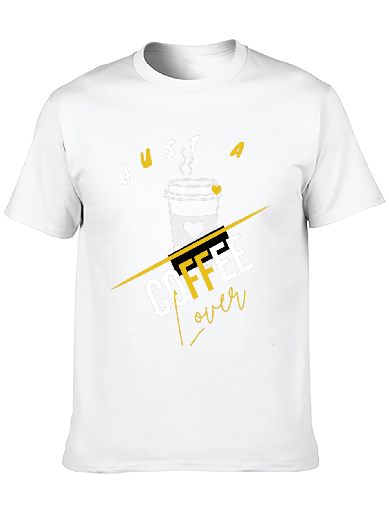 Black Just A Coffee Lover - Trendy Graphic Tee view 10