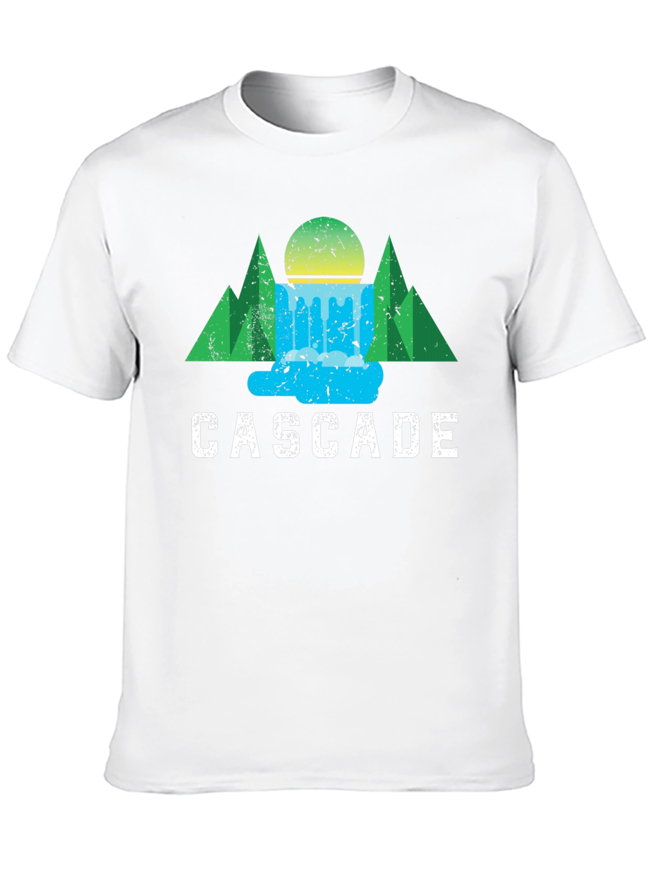 Black Cascade Graphic Tee - Nature Inspired Design view 10