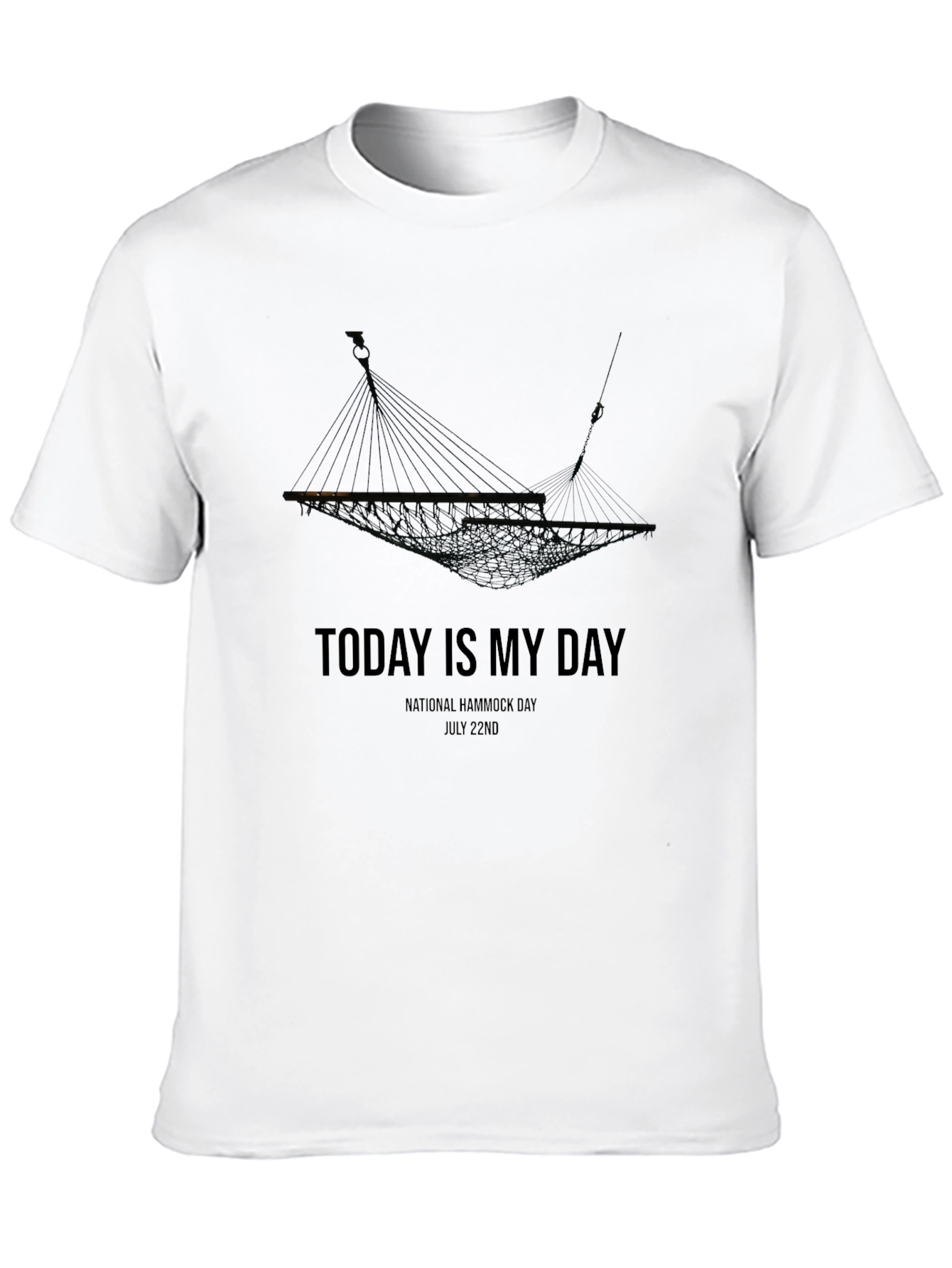 Black Today Is My Day Hammock T-Shirt view 10