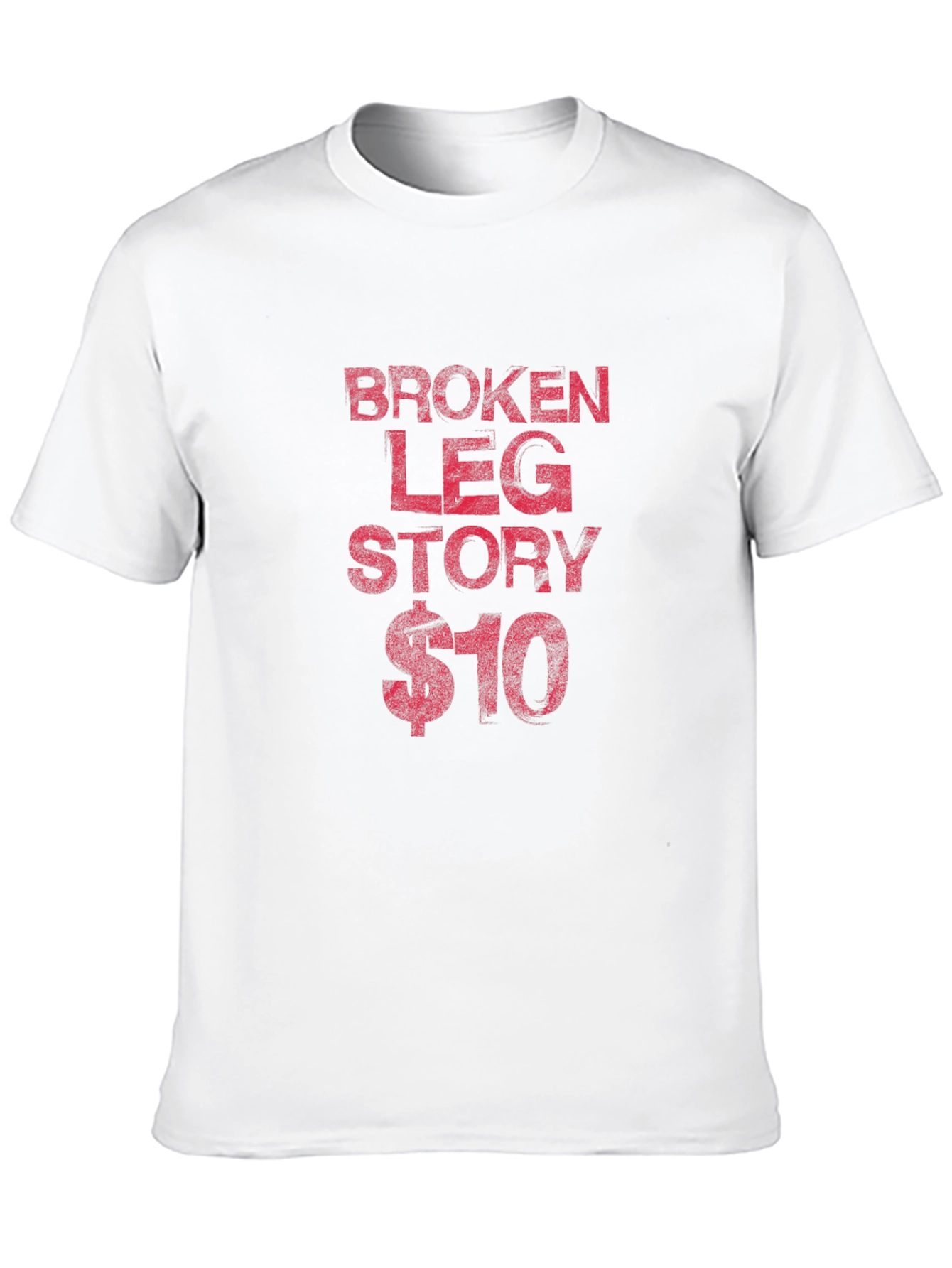 Black Broken Leg Story Graphic Tee - Funny Shirt view 10