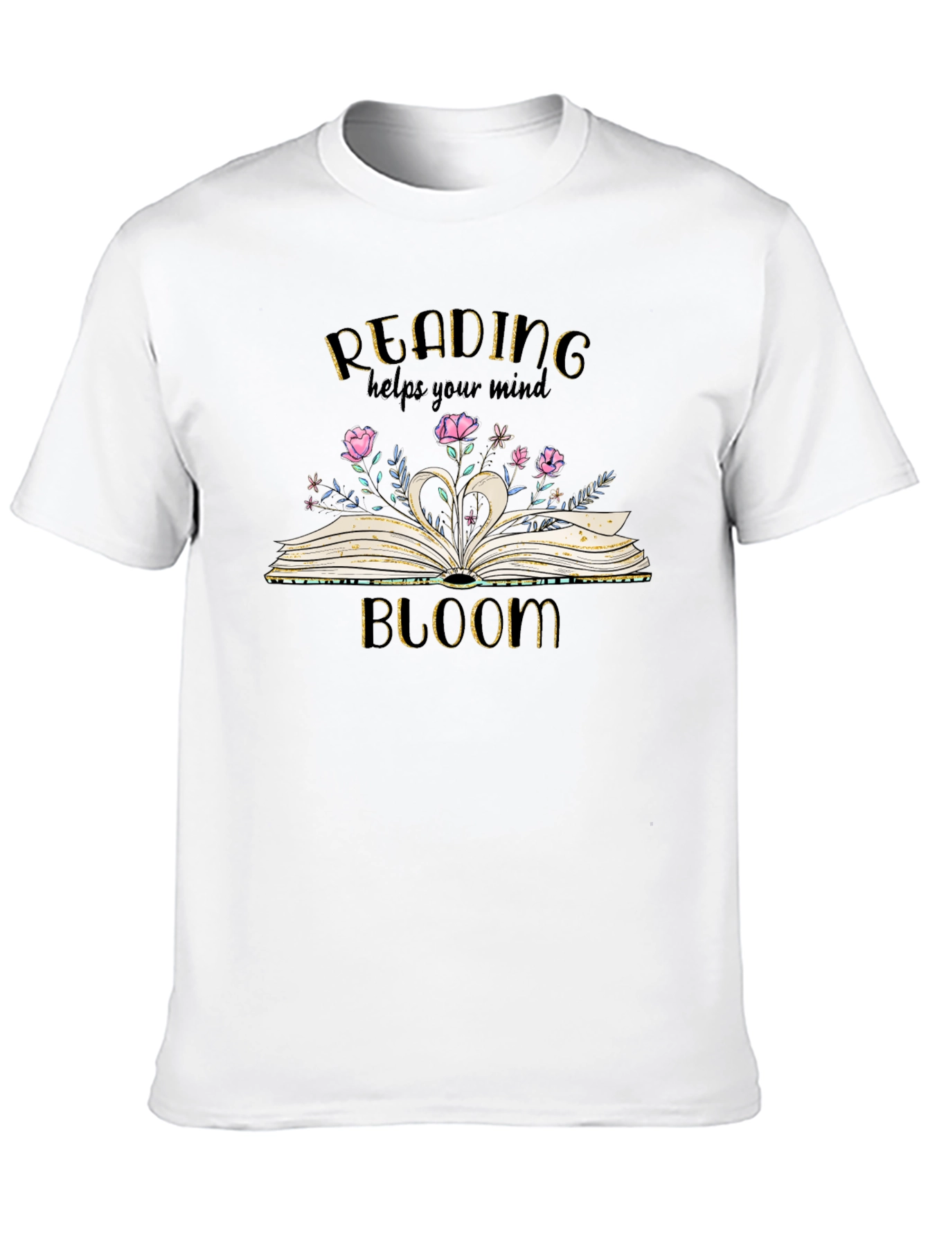 Black Reading Helps Your Mind Bloom T-Shirt view 10