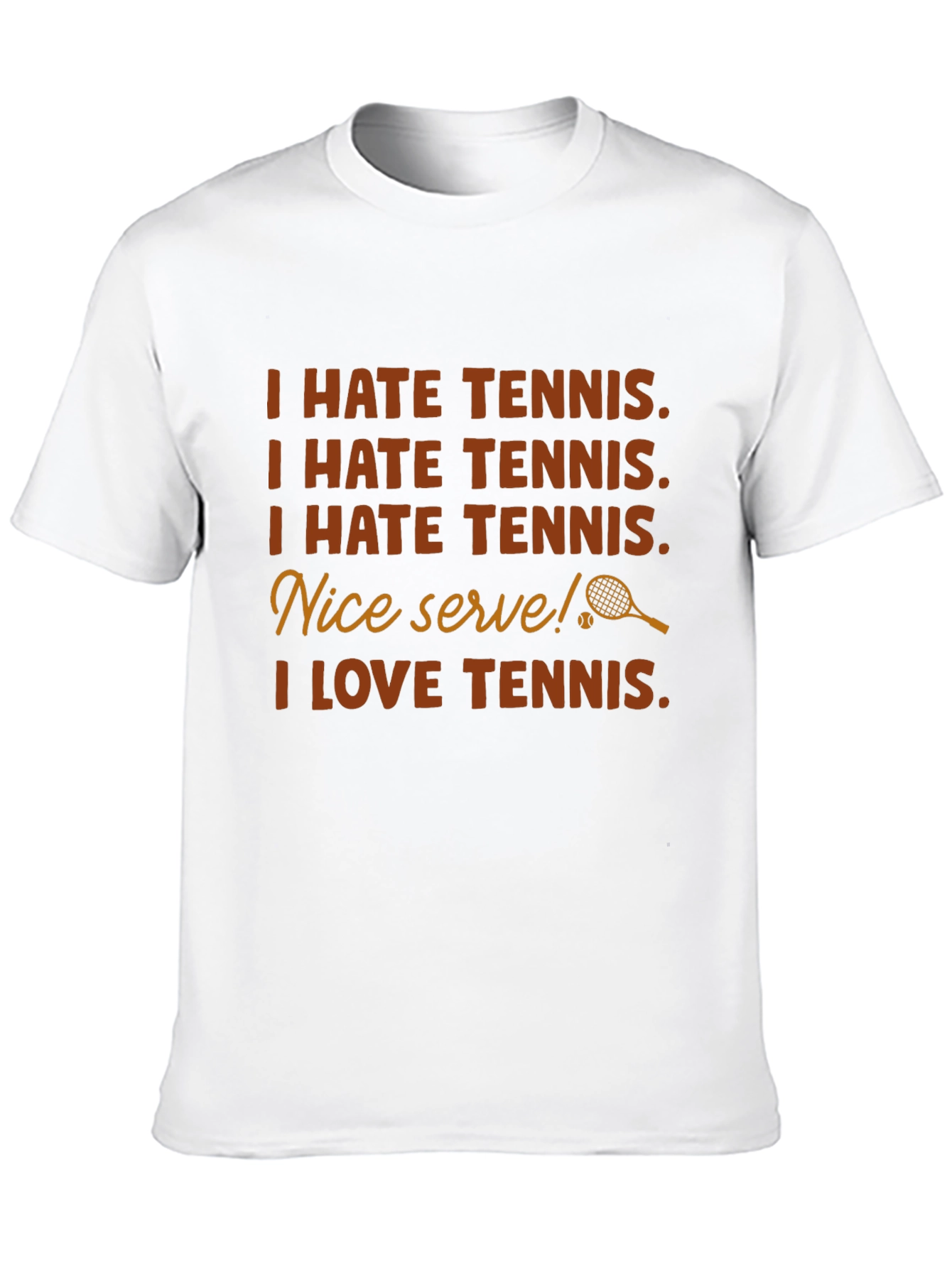 Black Funny Tennis T-Shirt - I Hate Tennis I Love Tennis view 10