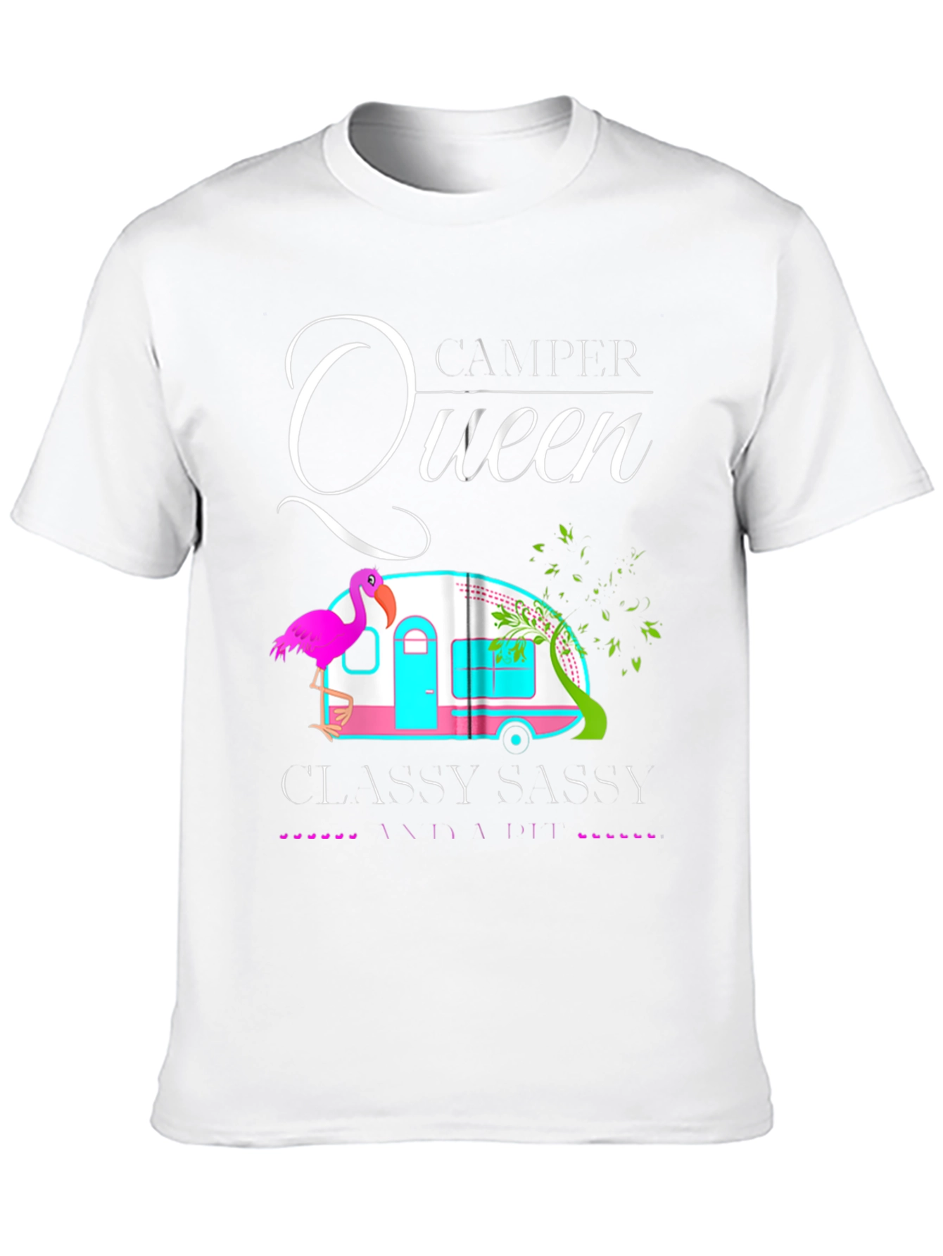 Black Camper Queen T-Shirt - Classy Sassy and a Bit Smart Assy! view 10