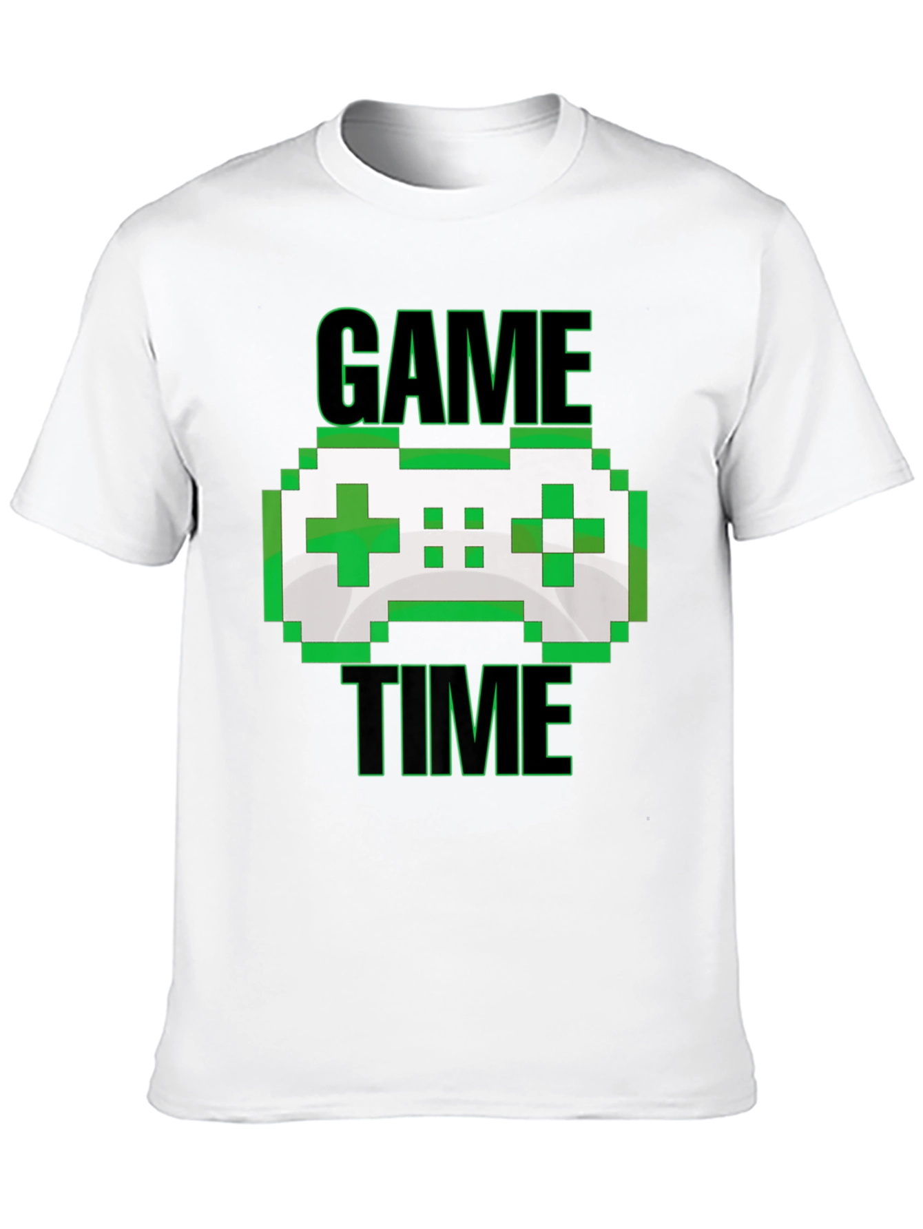 Black Game Time Pixel Controller Graphic T-Shirt view 10
