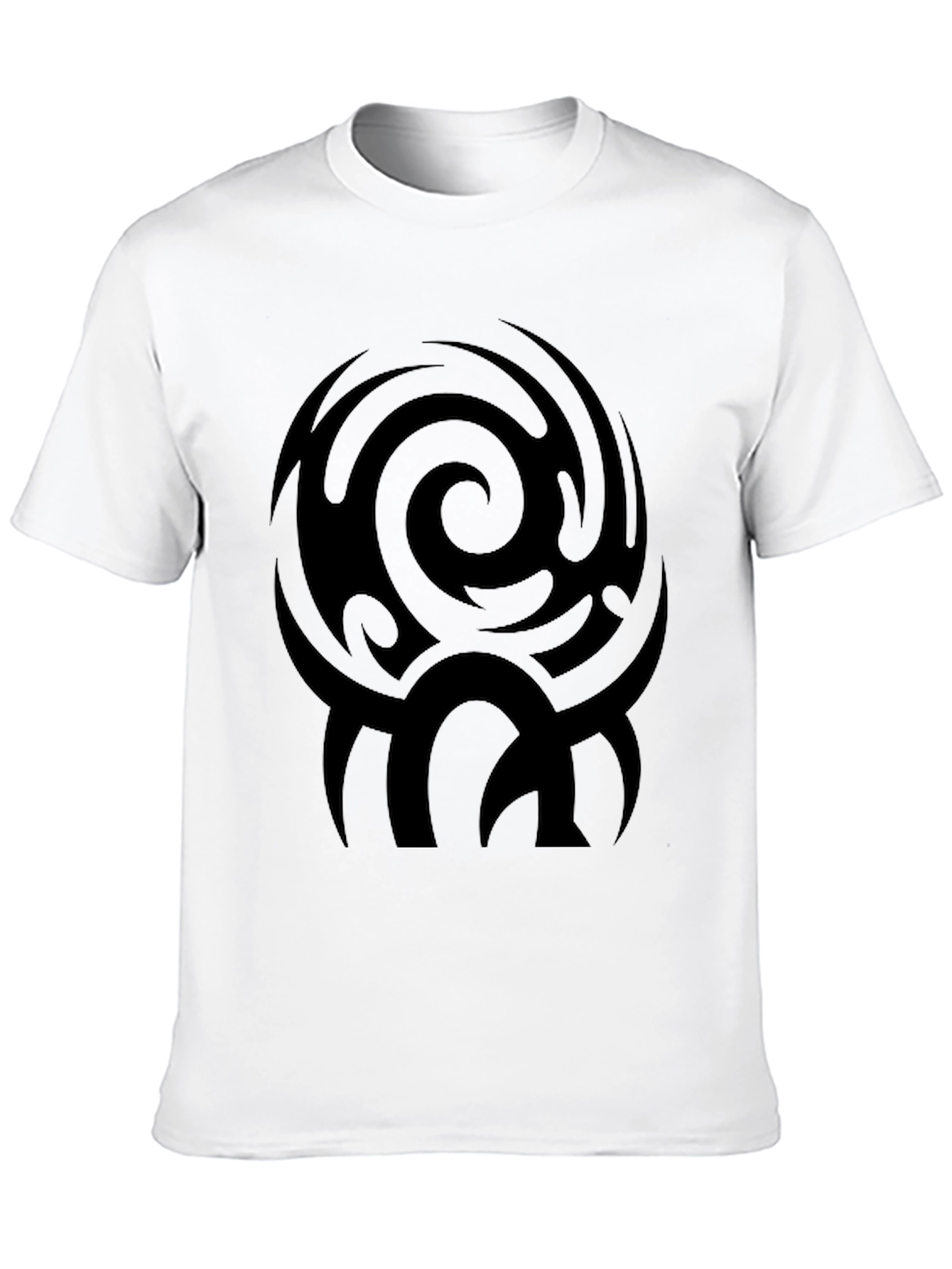 Black Men's Black Tribal Swirl Graphic Tee view 10