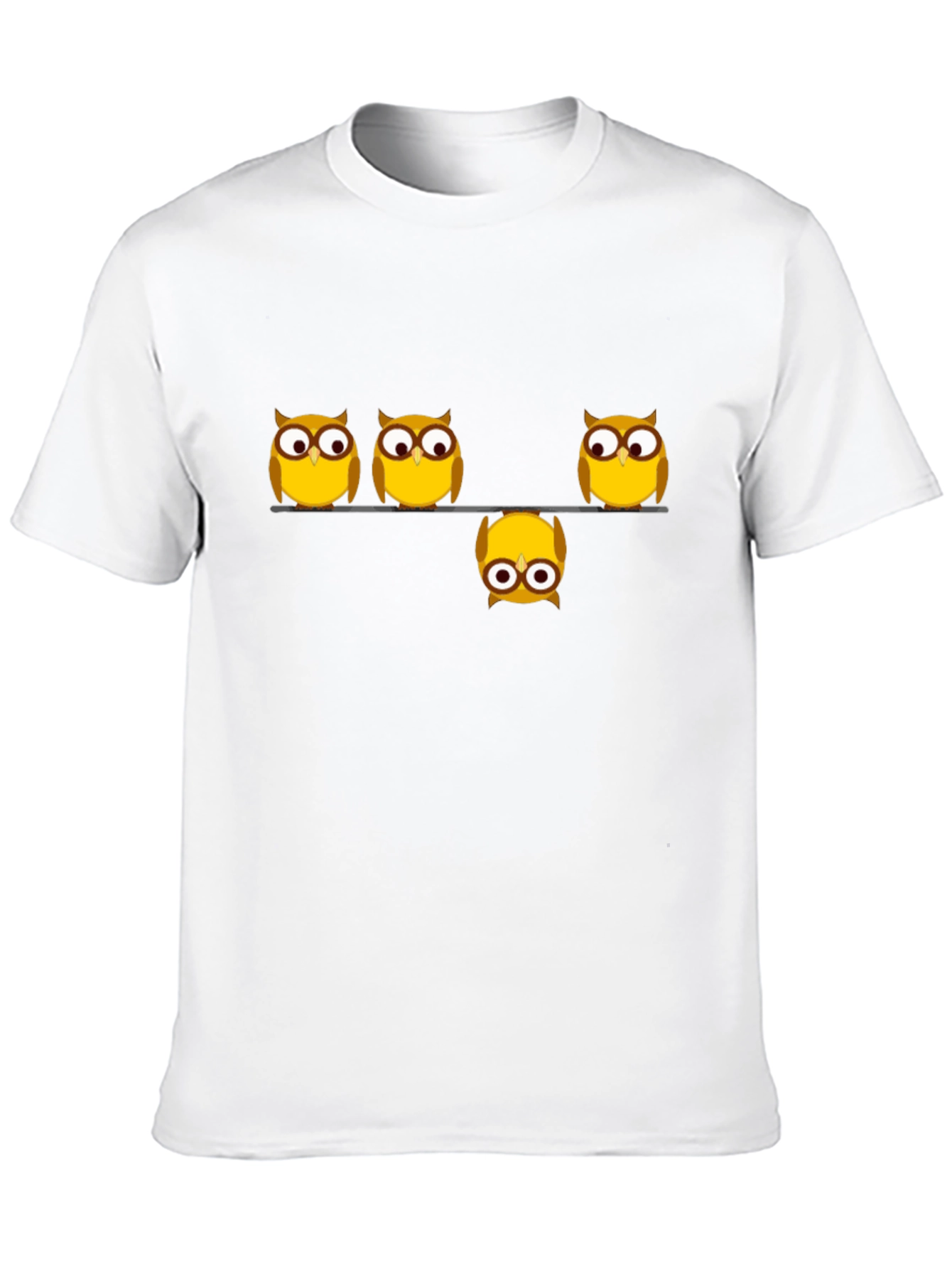 Black Whimsical Owl Graphic Tee view 10