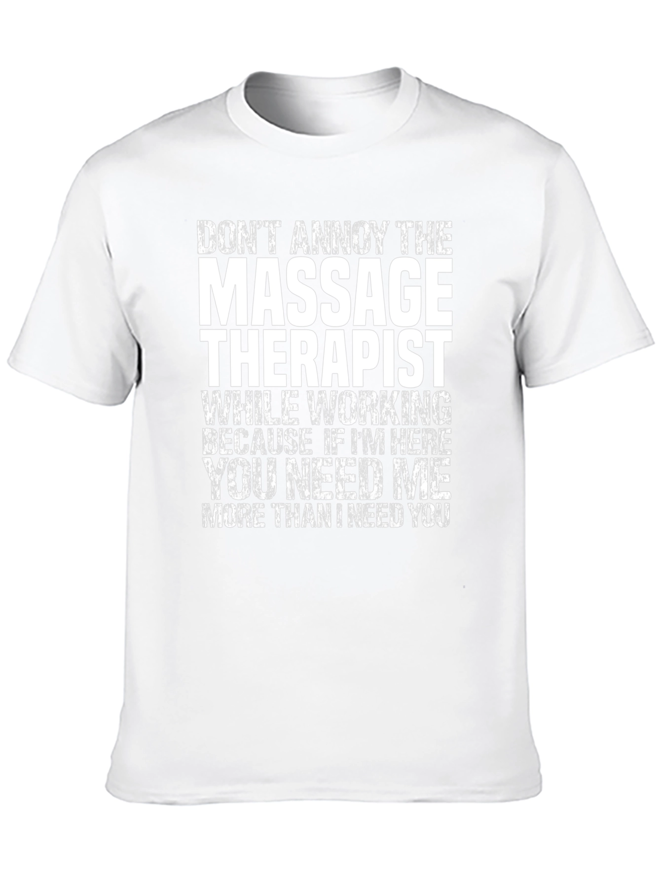 Black Massage Therapist T-Shirt - Don't Annoy Me! view 10