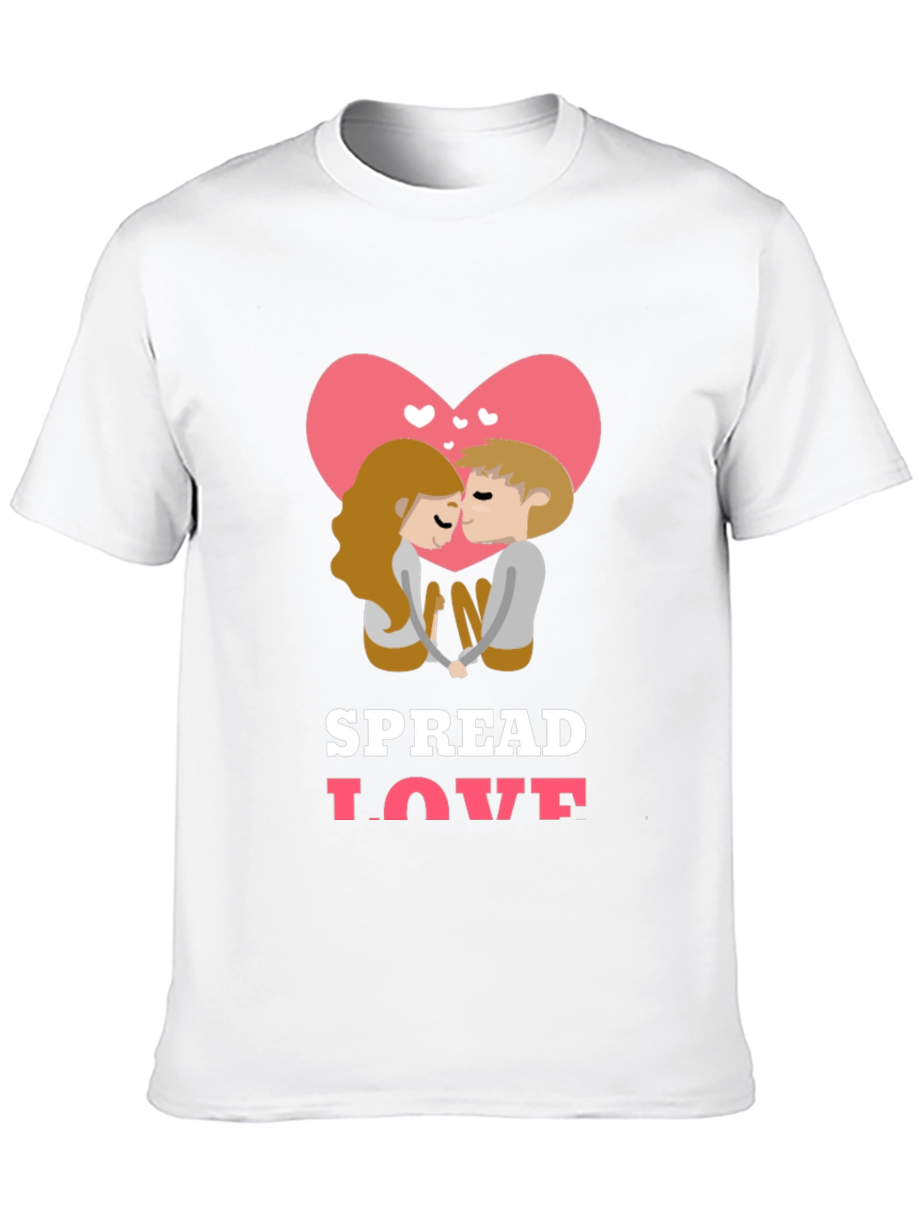 Black Spread Love T-Shirt - Romantic Couple Design view 10