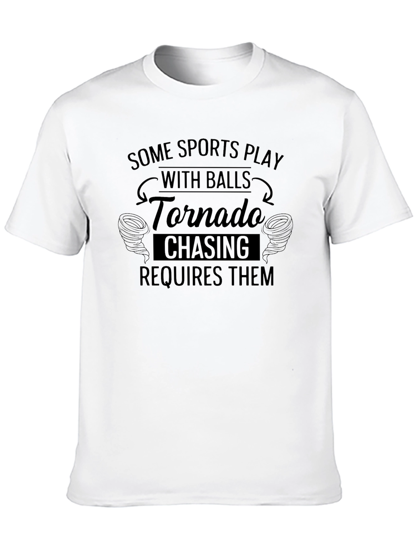 Black Funny Tornado Chasing T-Shirt view 10