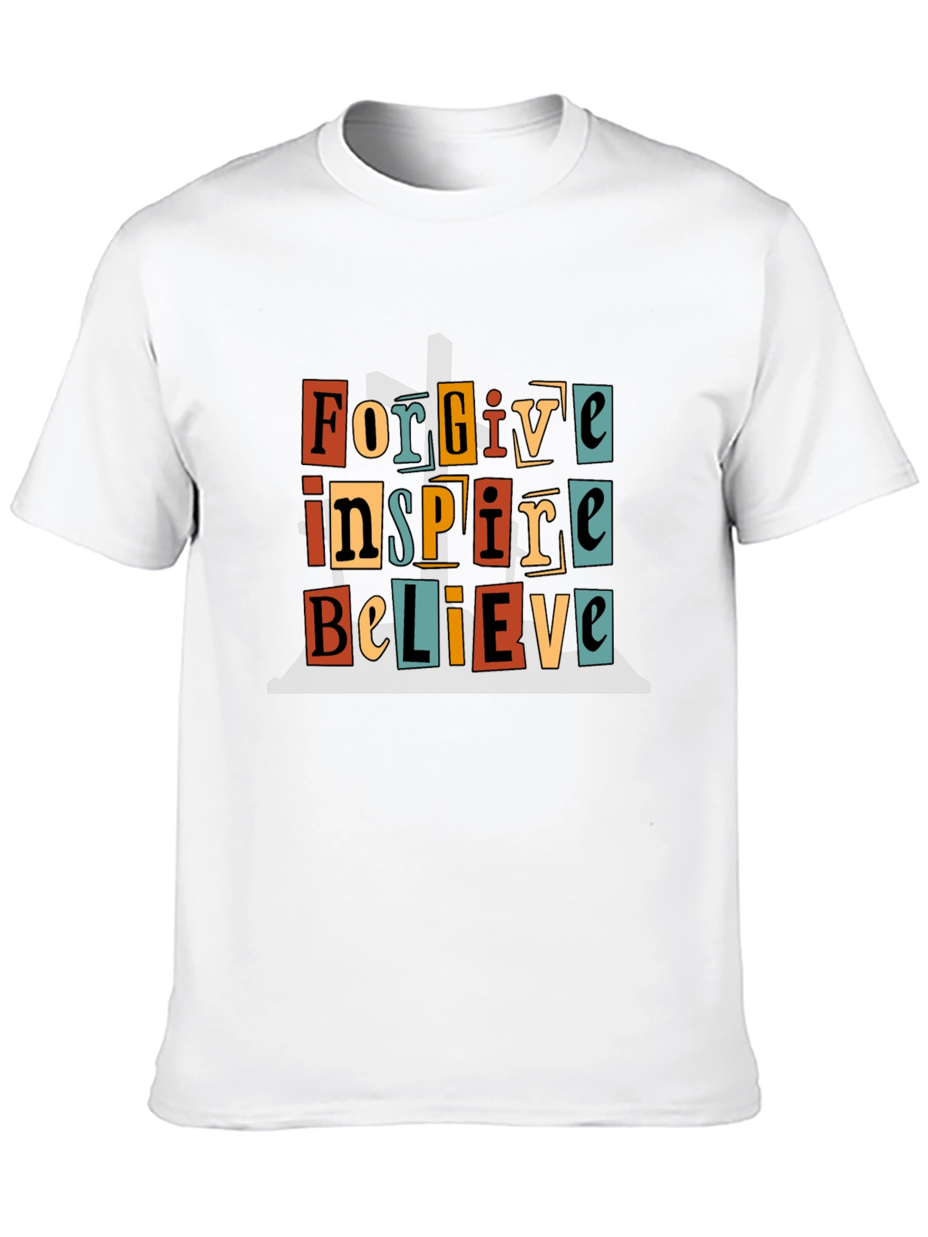 Black Forgive Inspire Believe Graphic T-Shirt view 10