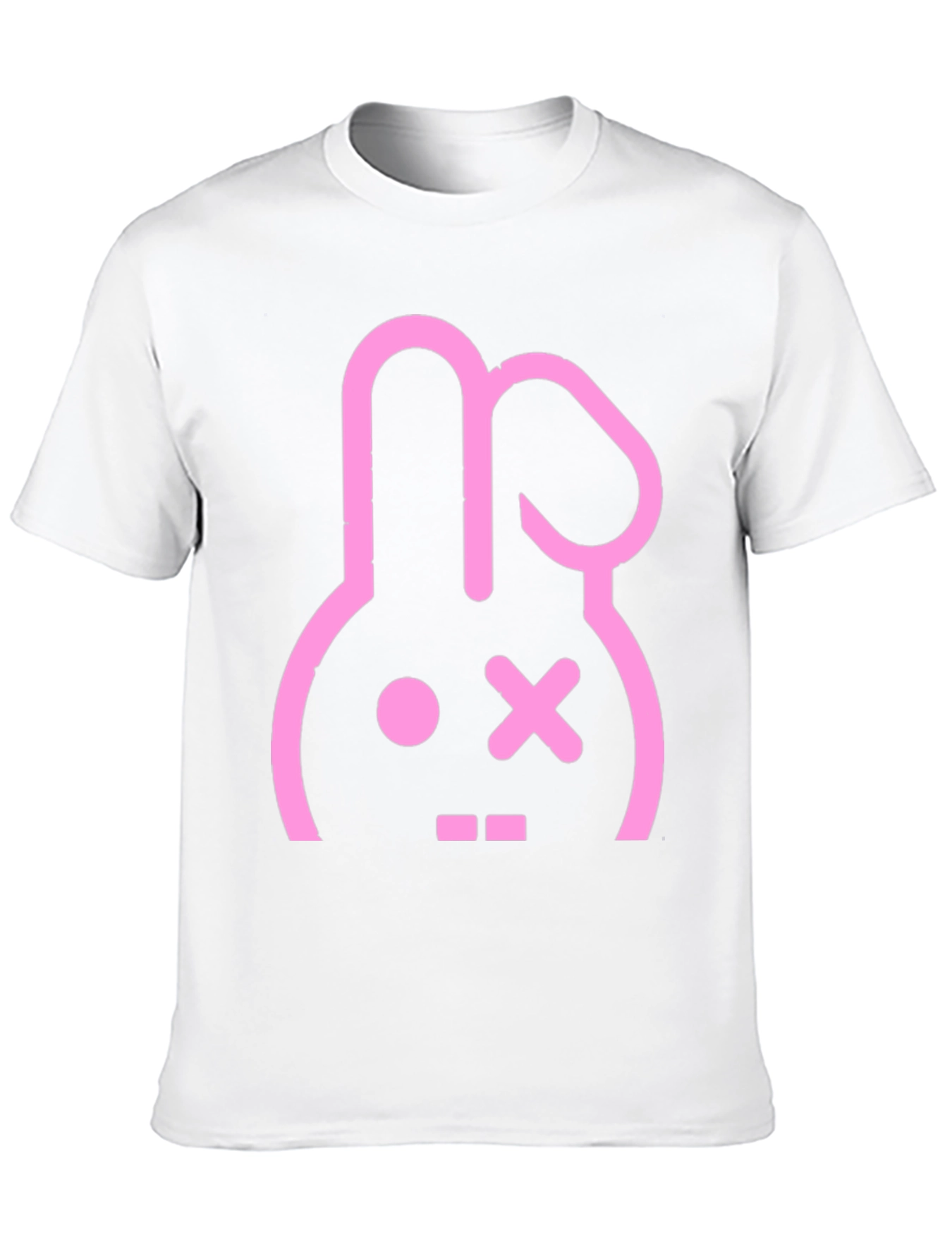 Black Black T-Shirt with Pink Bunny Graphic view 10