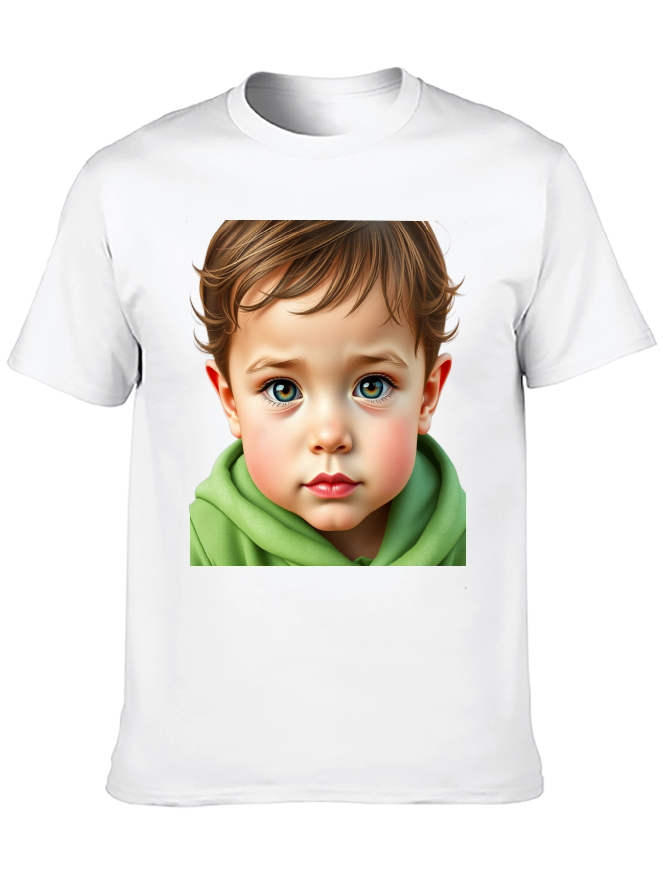 Boy Portrait Graphic Tee - Cute Kid Art T-Shirt - 10