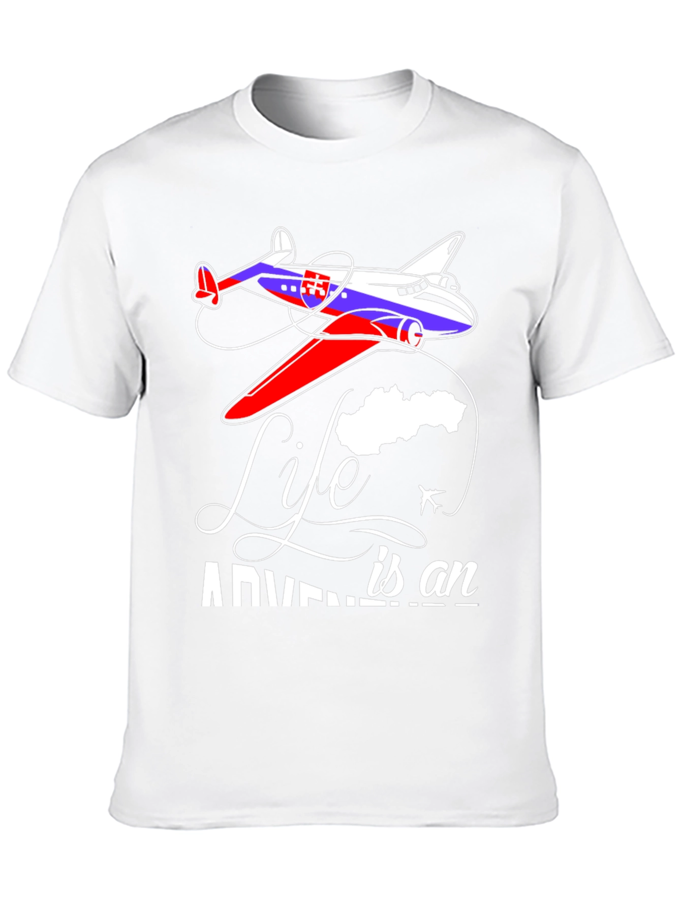 Black Life is an Adventure Plane Graphic T-Shirt view 10