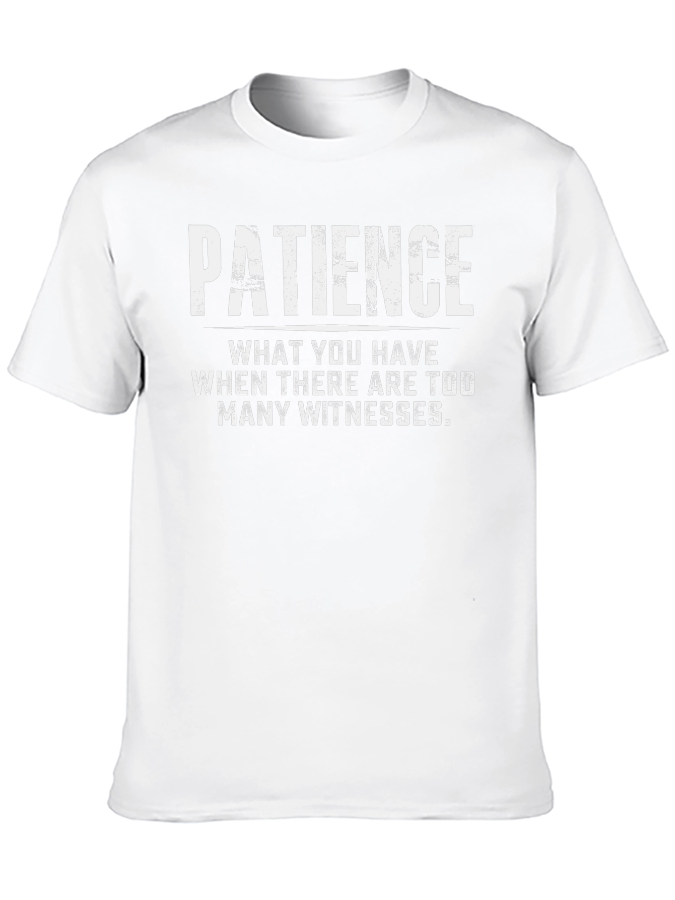 Black Patience Funny Graphic T-Shirt view 10