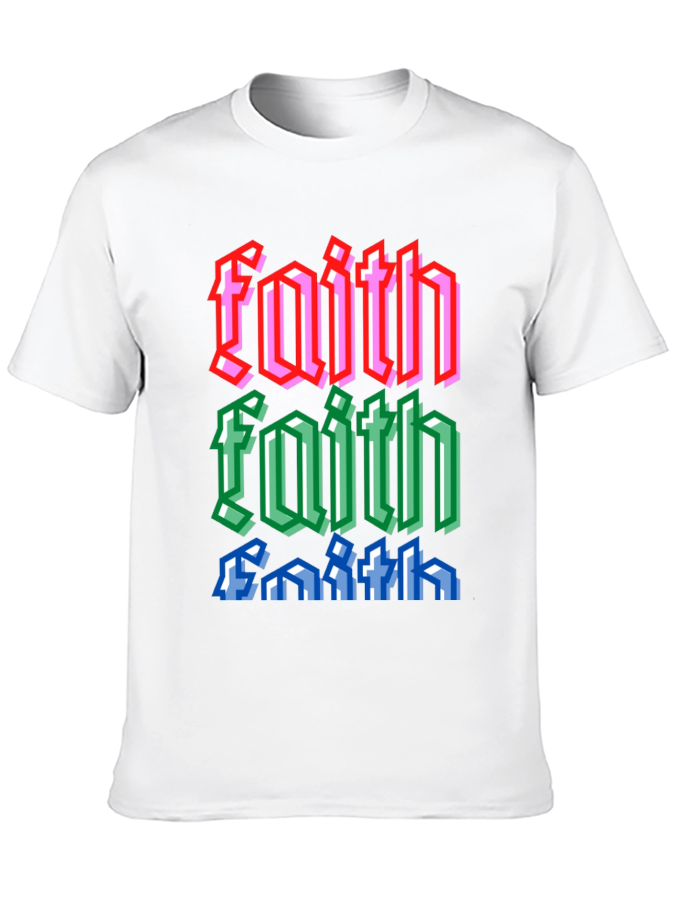 Black Faith Pixel Art Graphic Tee view 10