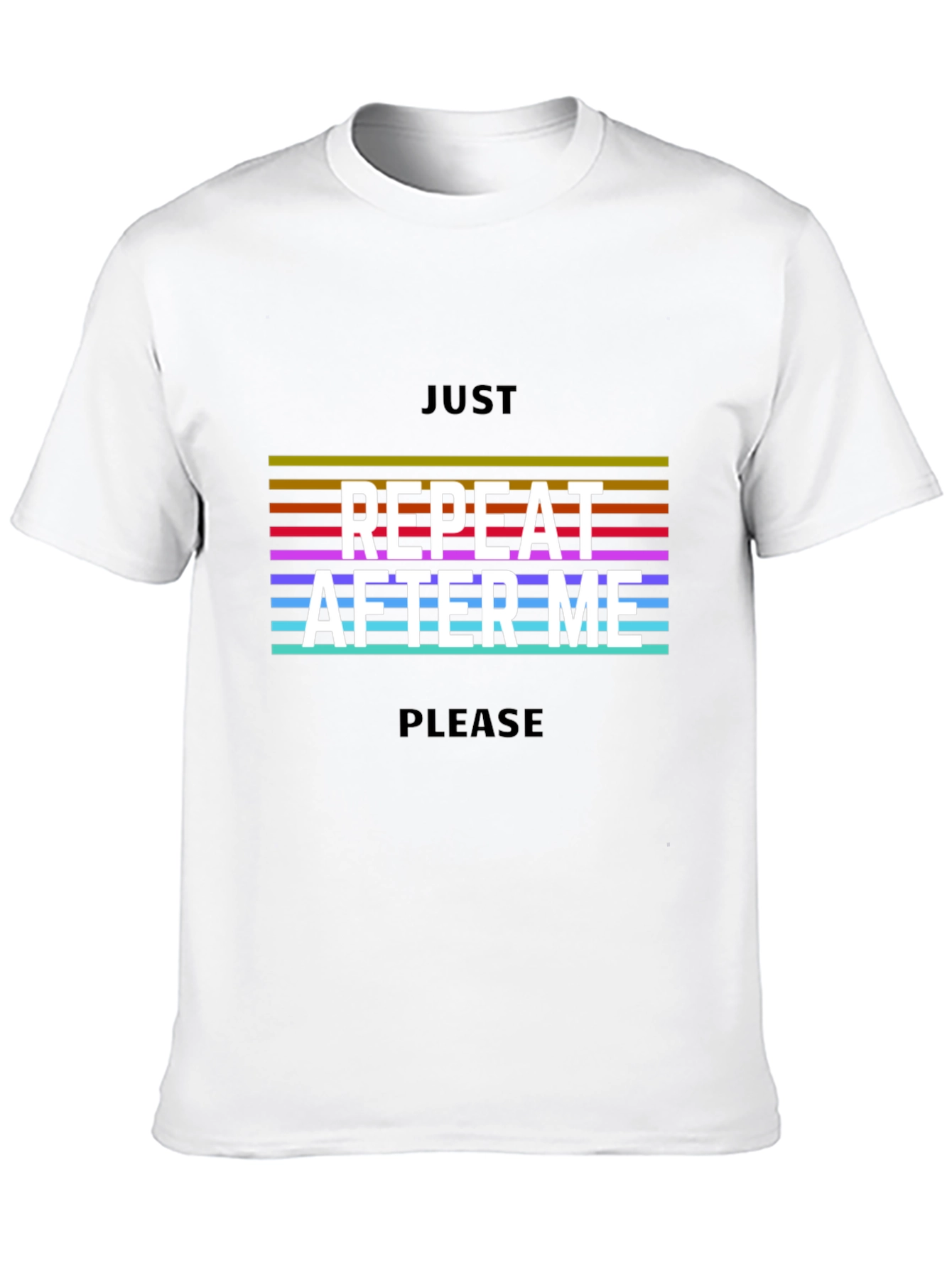 Black Repeat After Me Graphic Tee - Stylish Unisex Cotton T-Shirt view 10