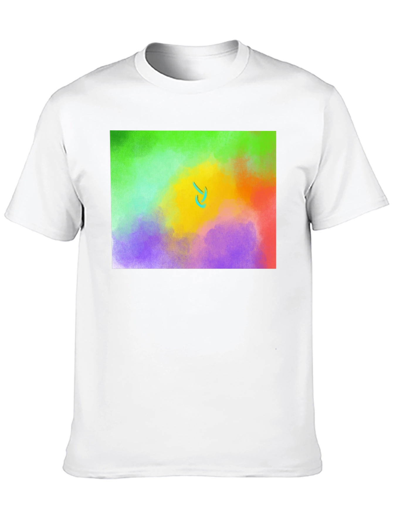 Black Abstract Expression T-Shirt: Colorful Art Tee view 10