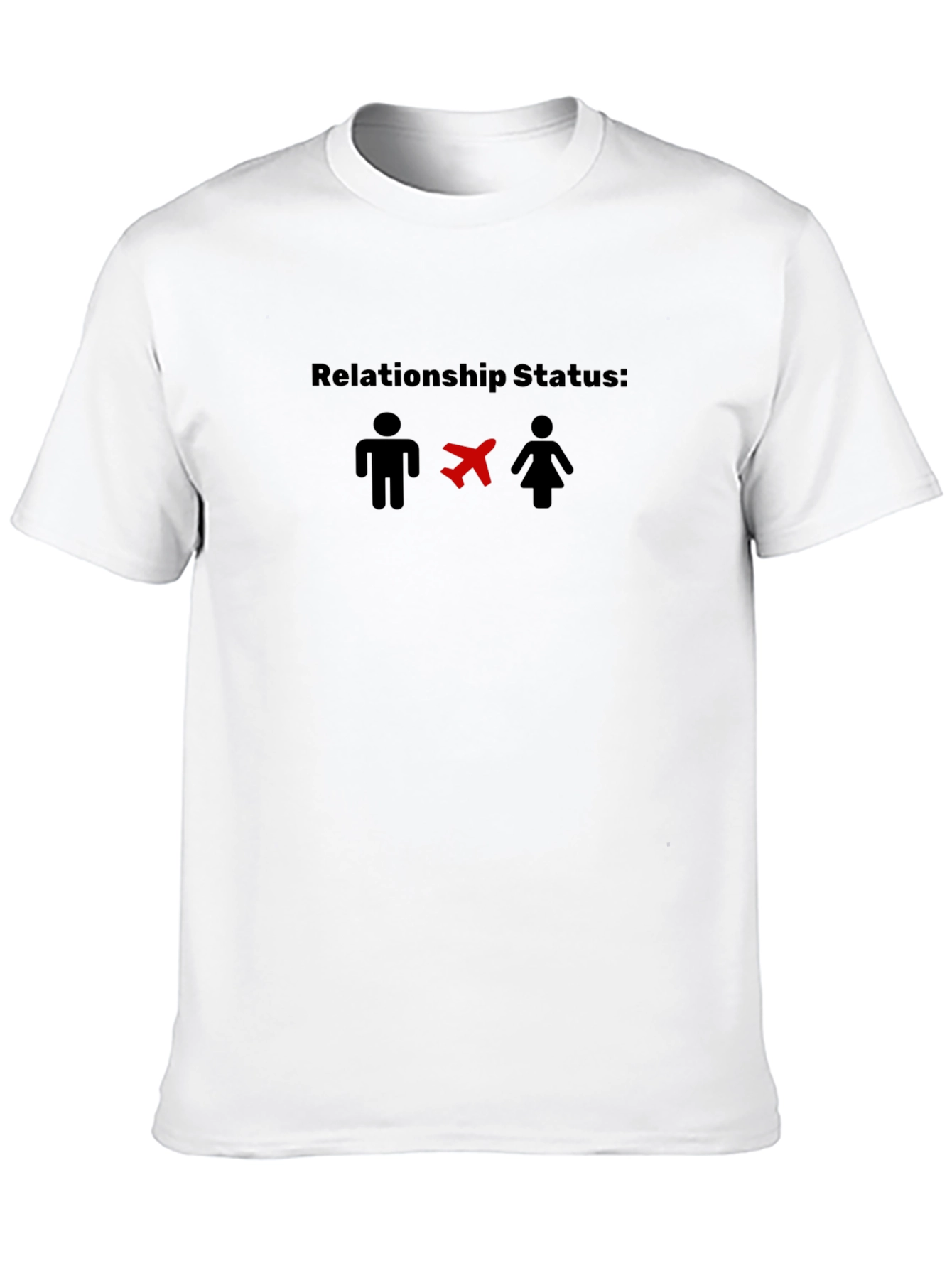 Black Relationship Status: Plane Black T-Shirt view 10