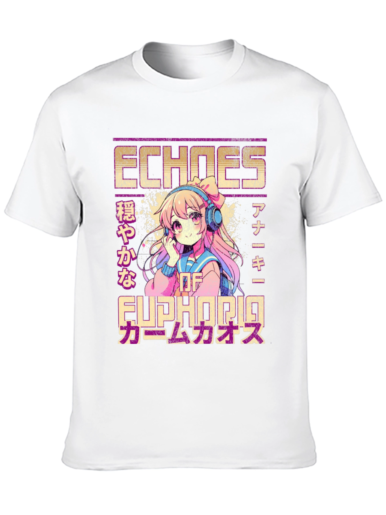 Black Echoes of Euphoria Anime Graphic T-Shirt view 10