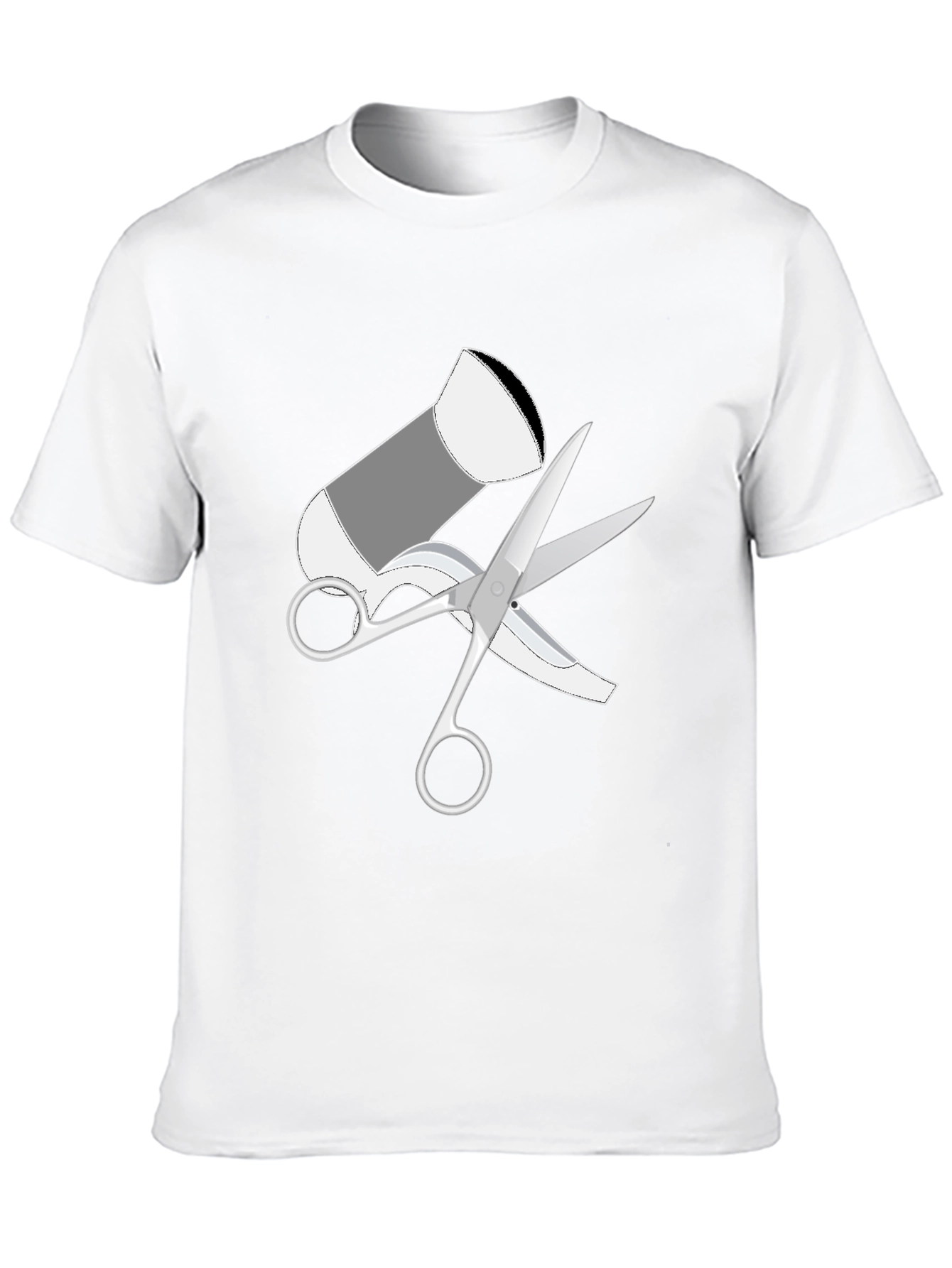 Black Hair Stylist T-Shirt - Scissors & Blower Graphic Tee view 10