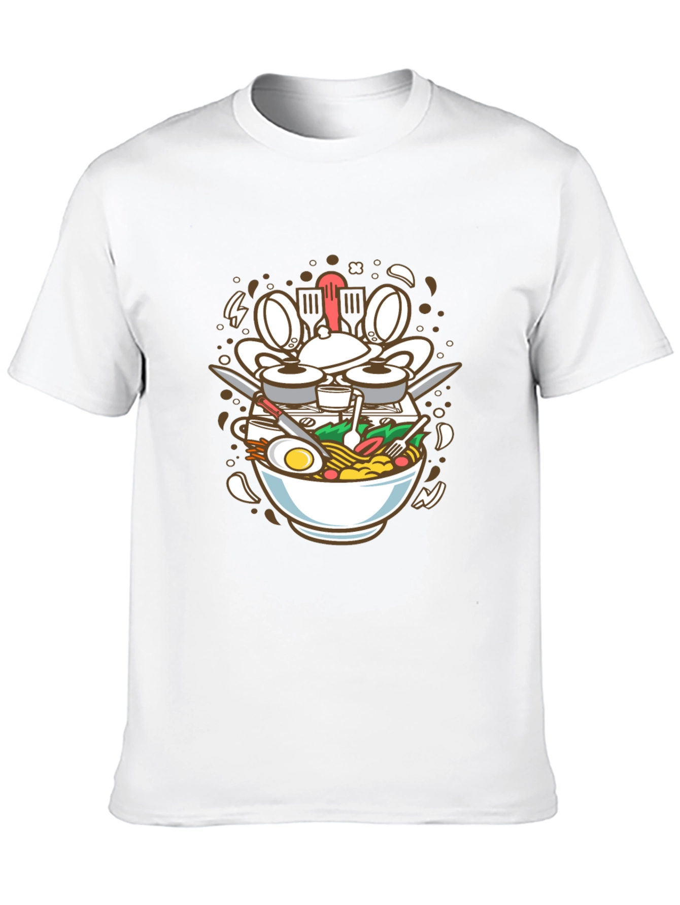 Black Ramen Drummer T-Shirt - Foodie Music Lover Tee view 10