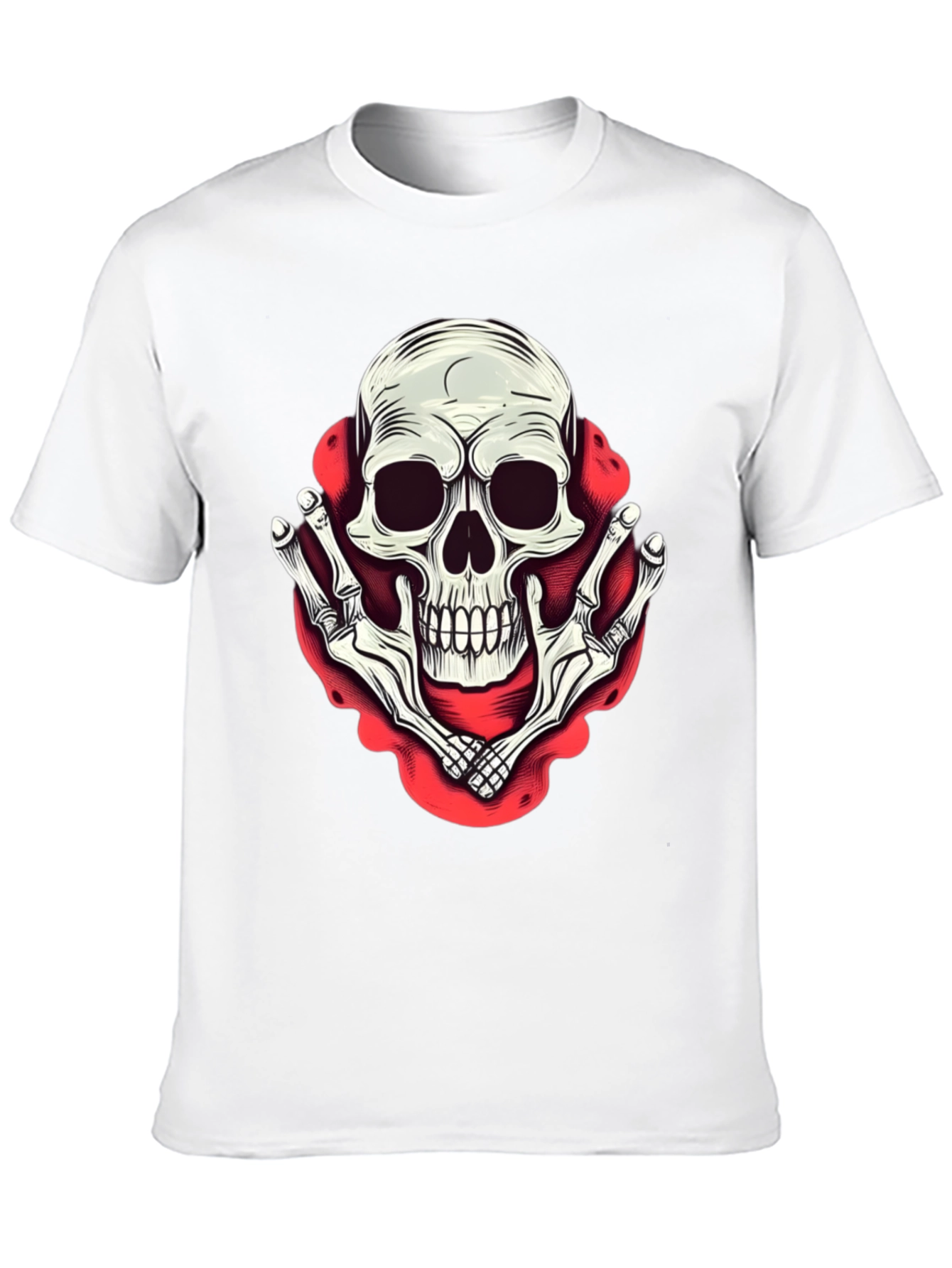 Black Skull & Bones Graphic Print T-Shirt view 10