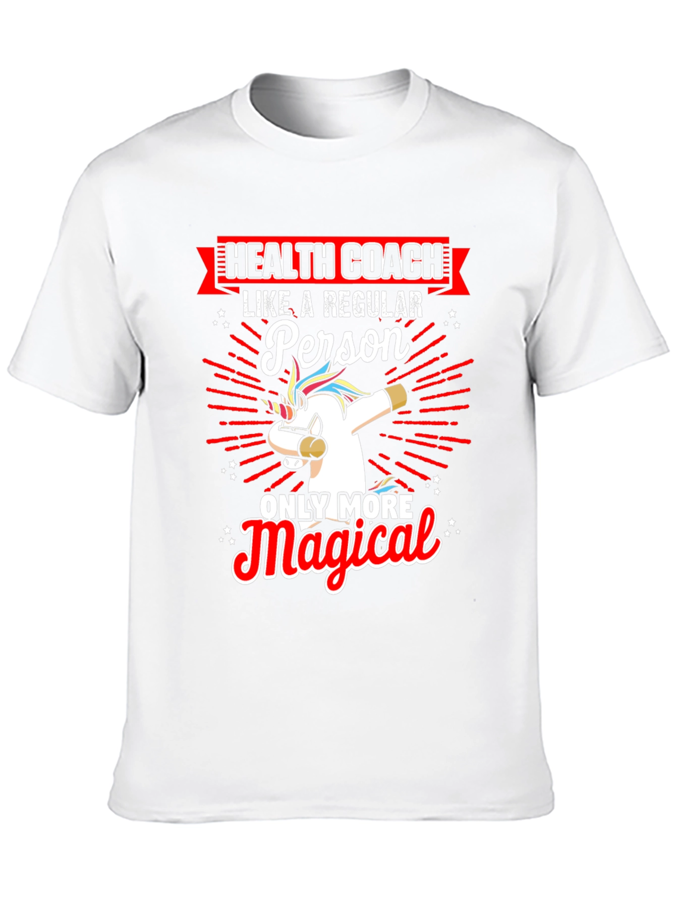 Black Health Coach Unicorn T-Shirt view 10
