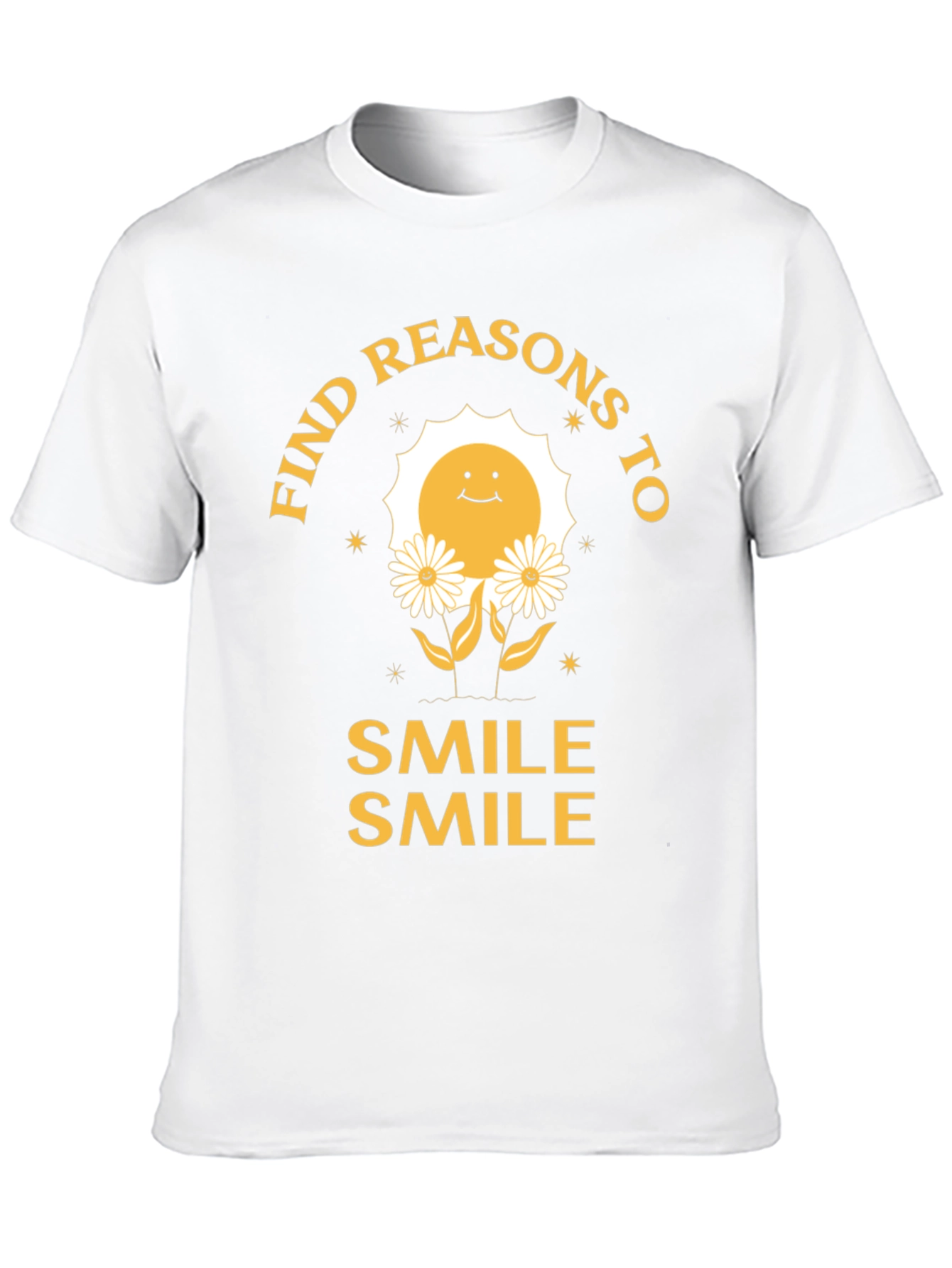 Black Smile Graphic Tee - Find Reasons To Smile T-Shirt view 10