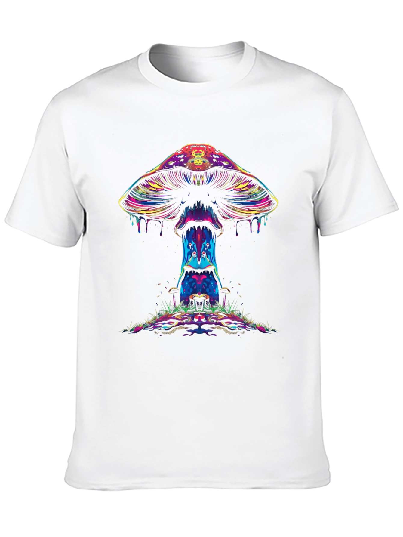 Black Psychedelic Mushroom Graphic Tee view 10