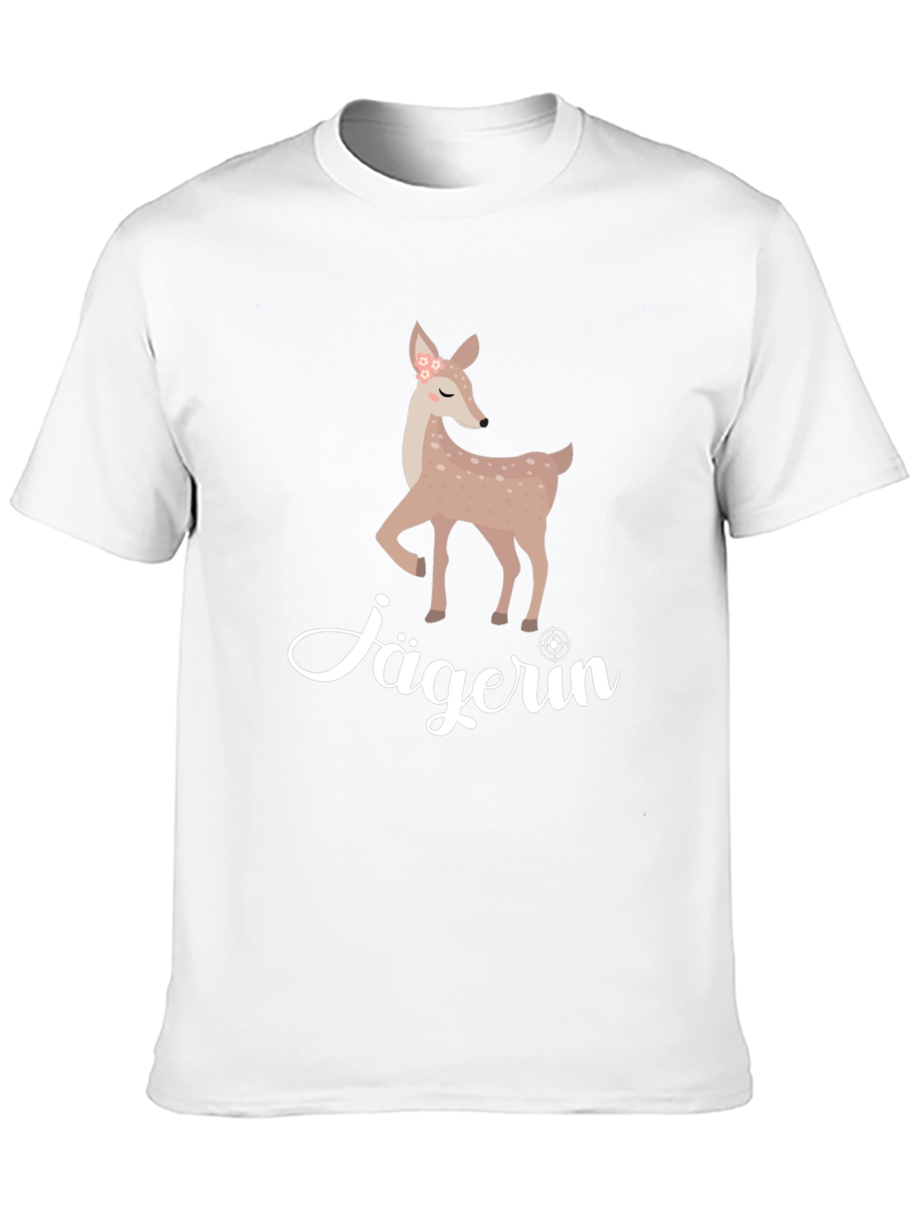 Jägerin Deer Graphic Tee - Black Cotton T-Shirt - 10