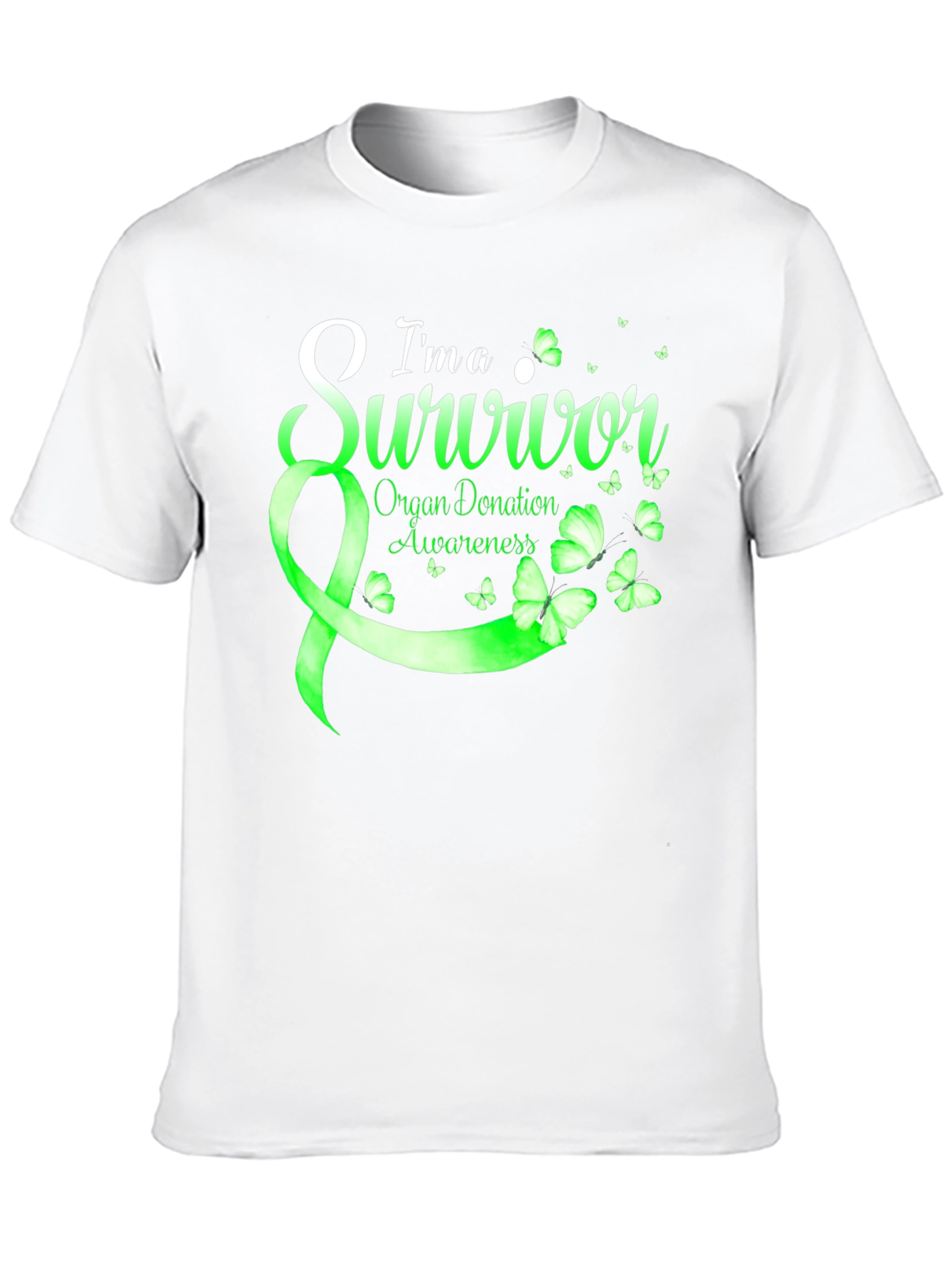 Black Organ Donation Awareness Survivor T-Shirt view 10