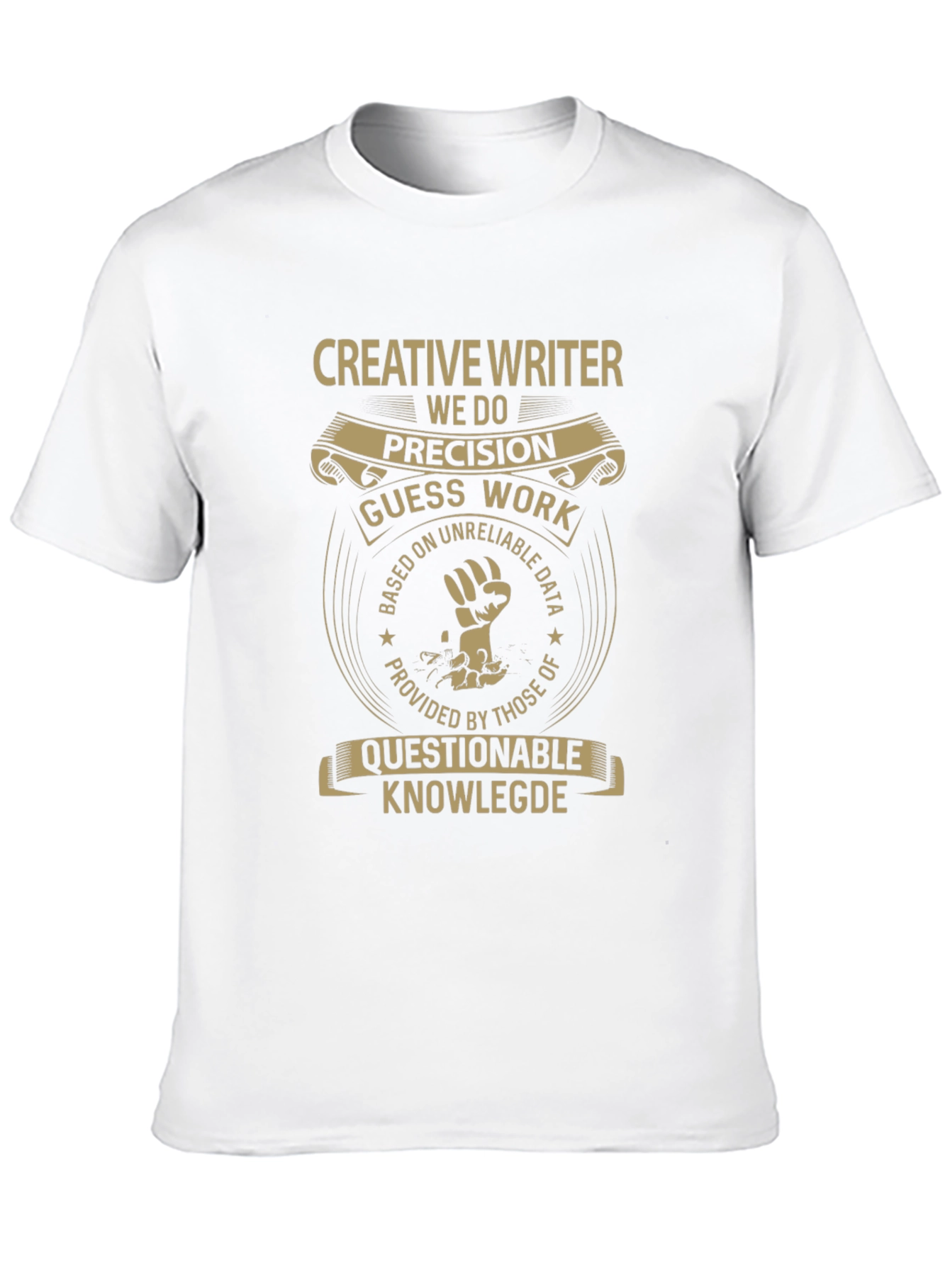 Black Creative Writer Black Graphic T-Shirt view 10