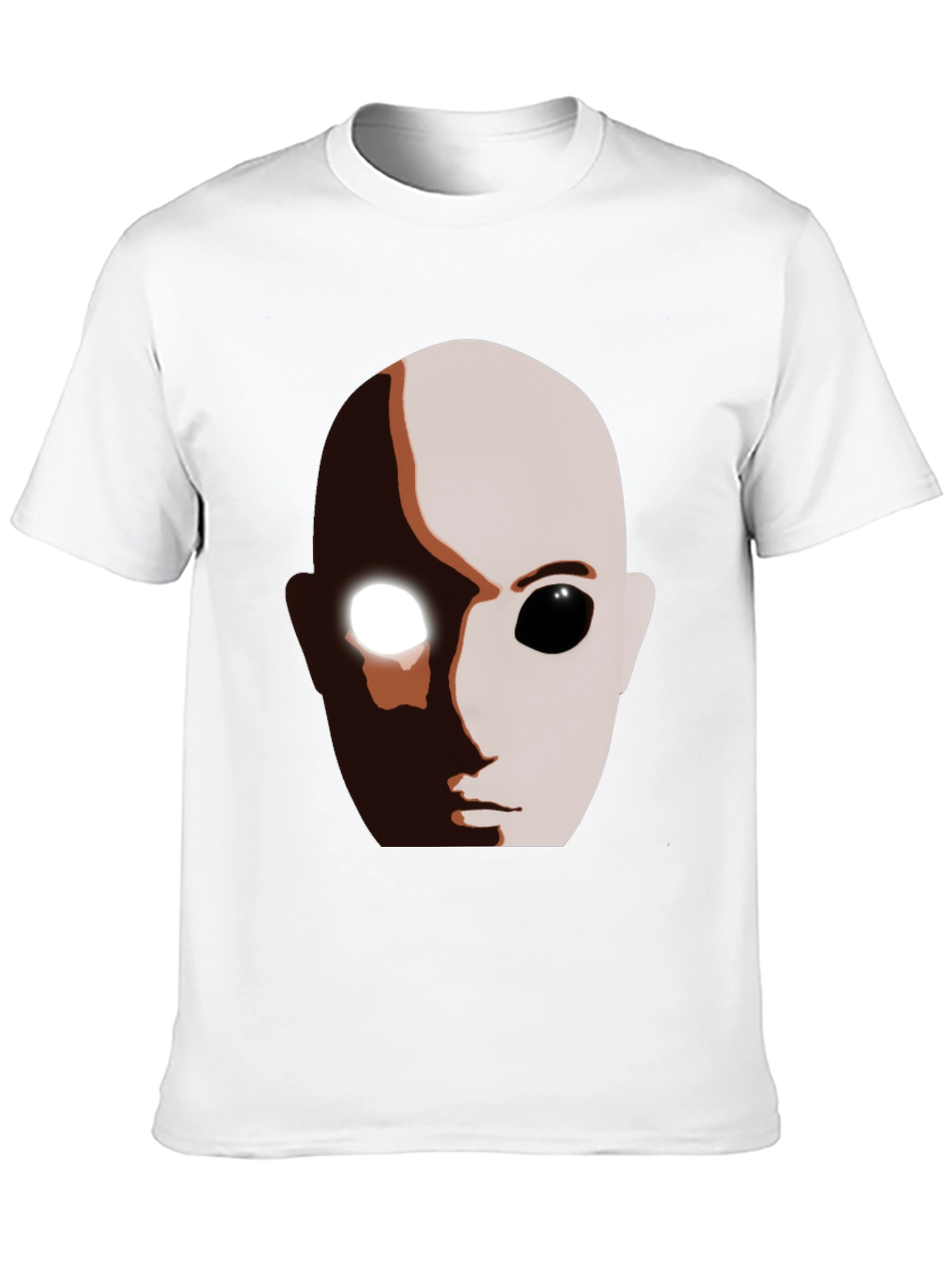 Black Abstract Face Graphic T-Shirt view 10